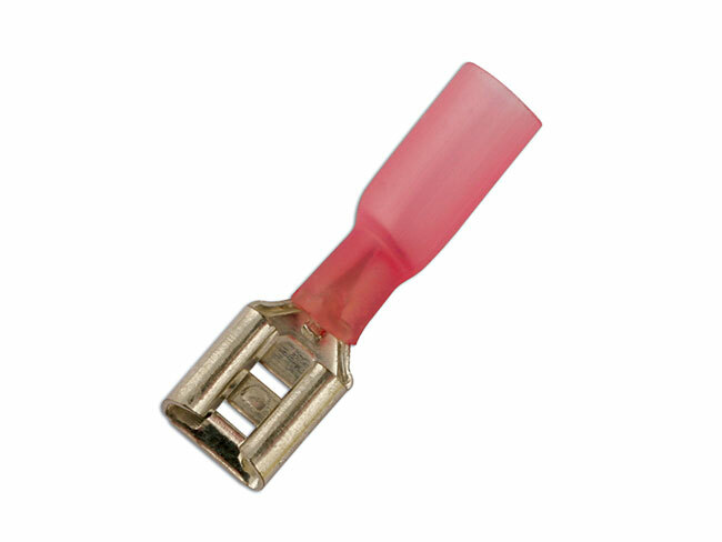 Connect 30165 Heatshrink Female Push-on Terminal 6.3mm Red Pk 25