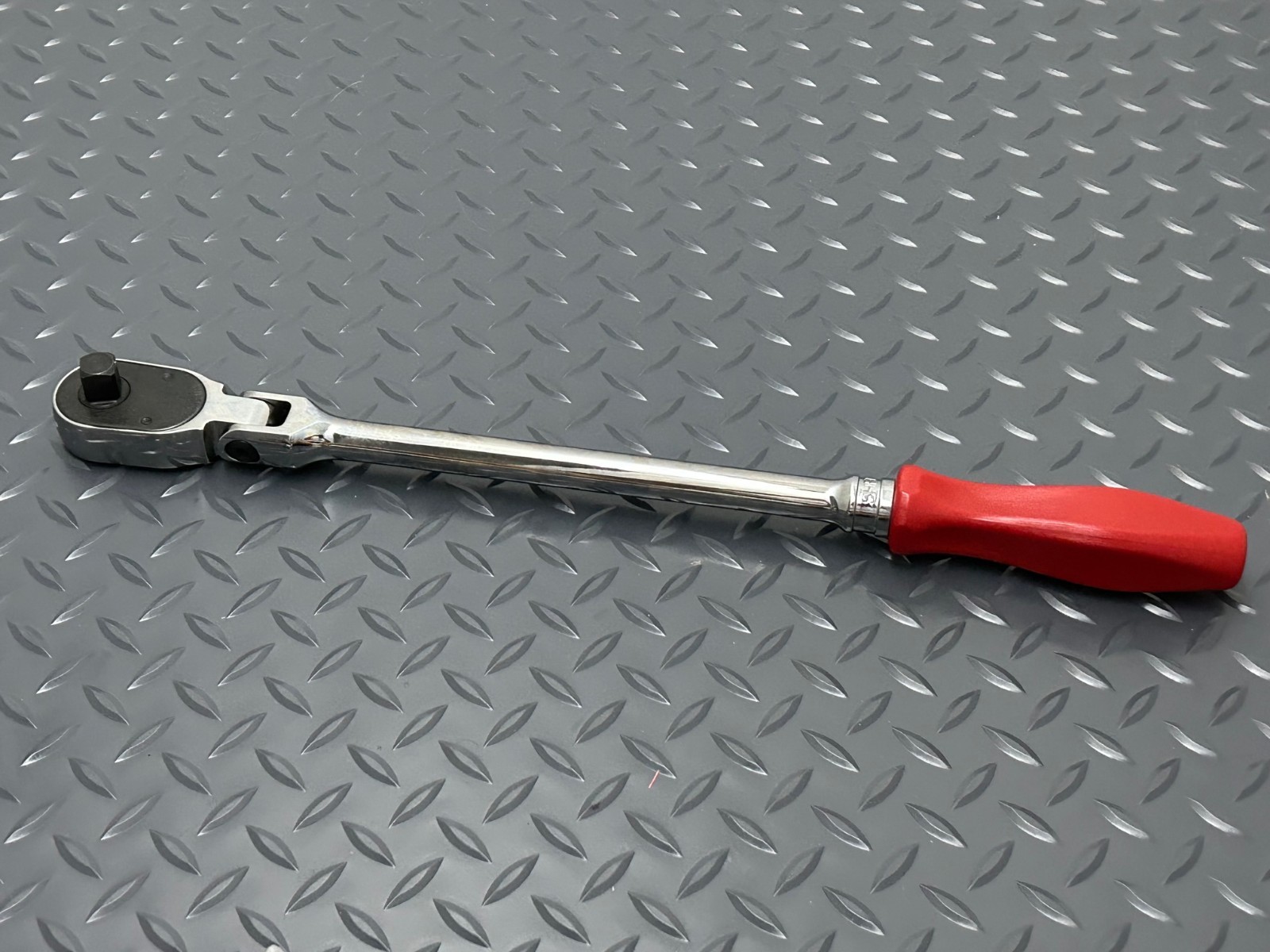 Snap-on Tools RED 1/2″ Drive Flex Head Hard Handle Ratchet SHFD80A USA NEW