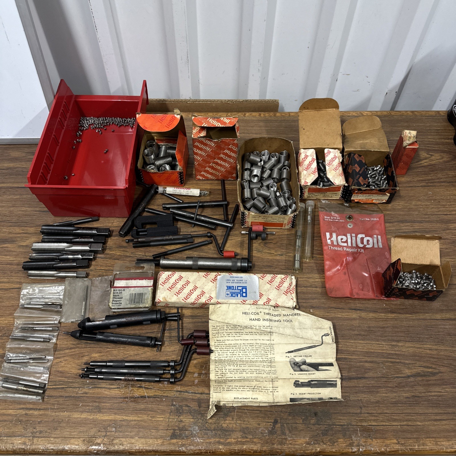Vintage Heli-Coil Thread Repair Lot – STI Taps, Drivers & Assorted Inserts