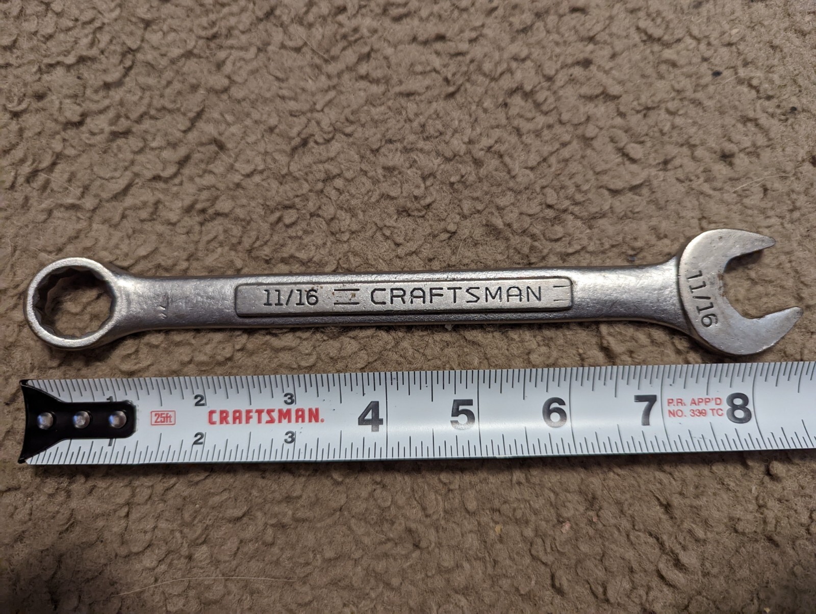 Crafstman SAE Standard Combination Wrench 15/64 1/4 9/32 5/16 7/16 5/8 11/16 3/4