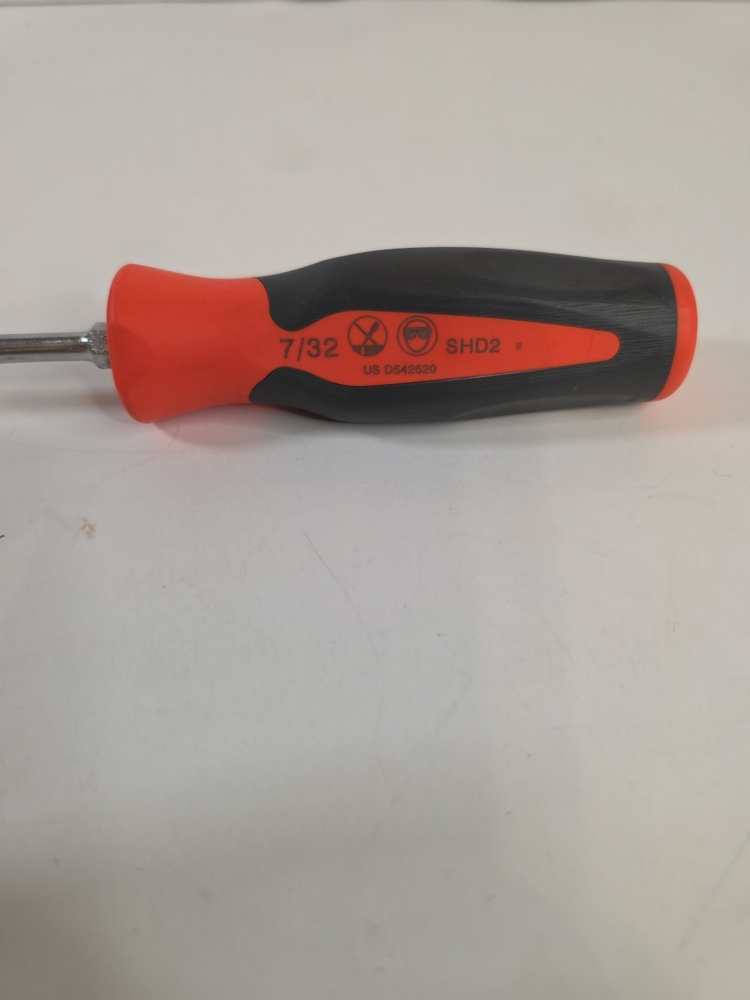 Snap-on Flat Tip 7/32 Blade Instinct Orange Soft Grip Screwdriver SHD2