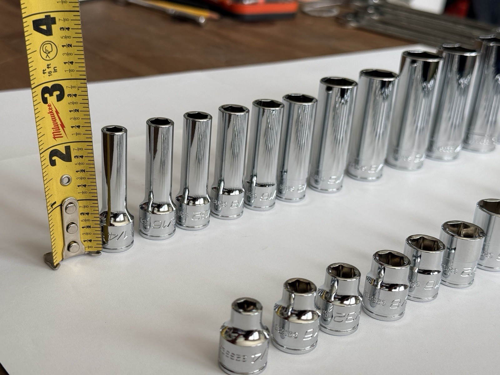 ICON Professional 3/8” Drive 6Pt SAE Shallow/Deep Socket Chrome-Choose Size SAE