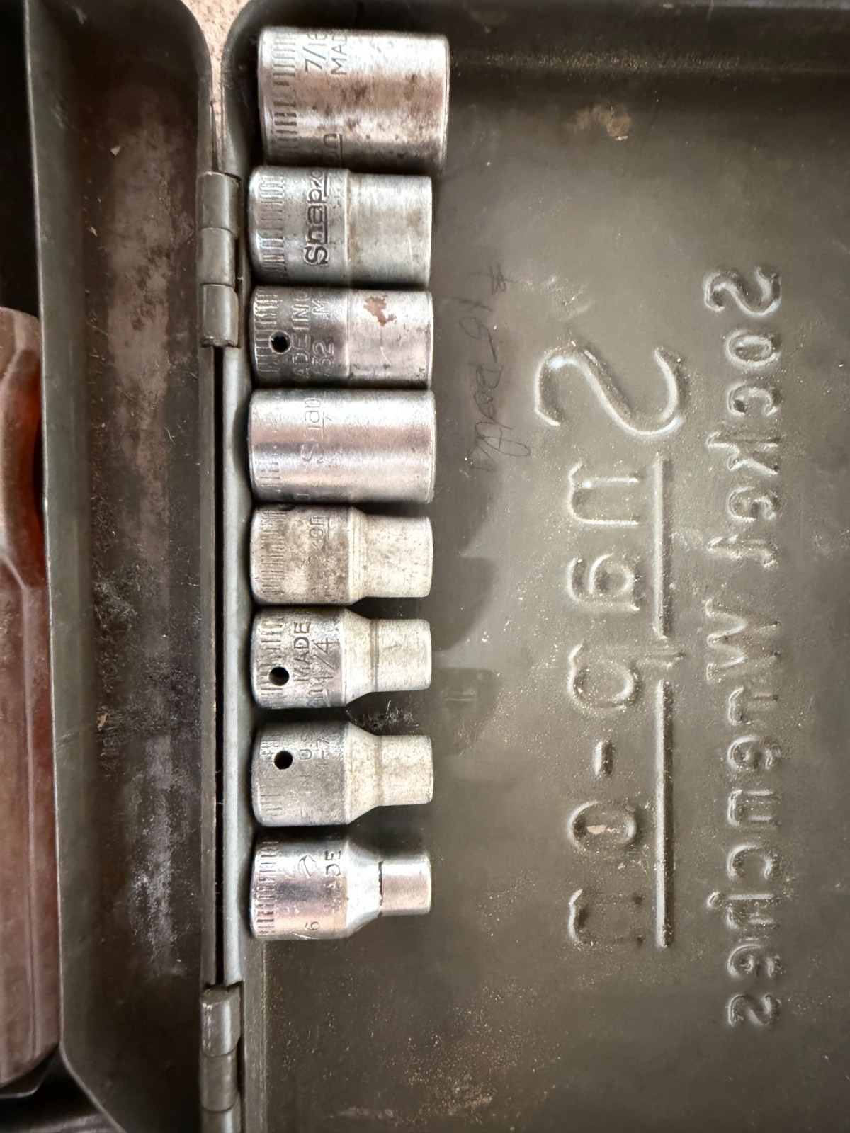 Snap-On Tools 9/32” Drive – Midget SAE Socket Wrench Set – m70m. (3/16-7/16)