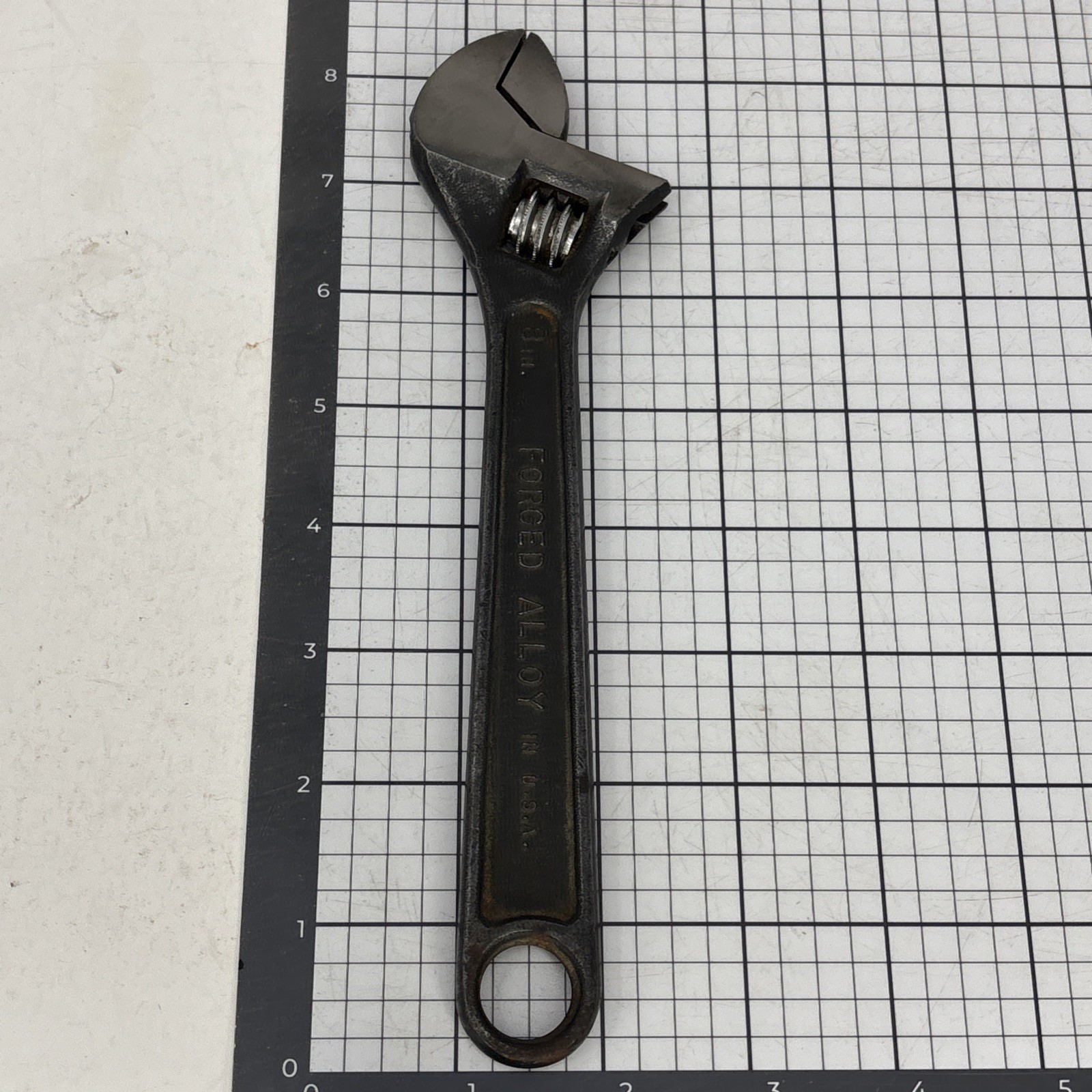 SK 8″ Adjustable Wrench Crescent VINTAGE S-K Tools Made In USA
