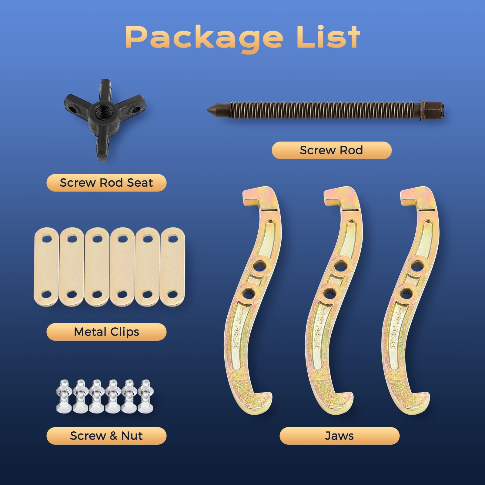 Bearing Puller 2/3 Arm, Made of Carbon Steel, for Gearbox/Bearings/Flywheel?der/Rie…