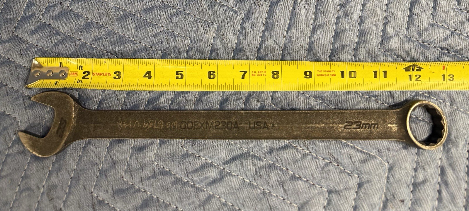 Snap-on GOEXM230A 23 MM 12-Point Industrial Finish Combination Wrench USA