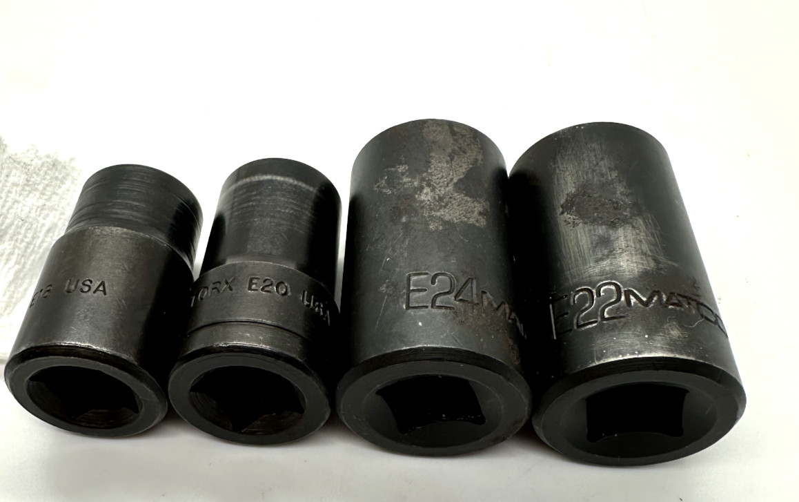 MATCO & Lisle Tools Inverted TORX 1/2″ DR IMPACT Socket Set Lot External Star