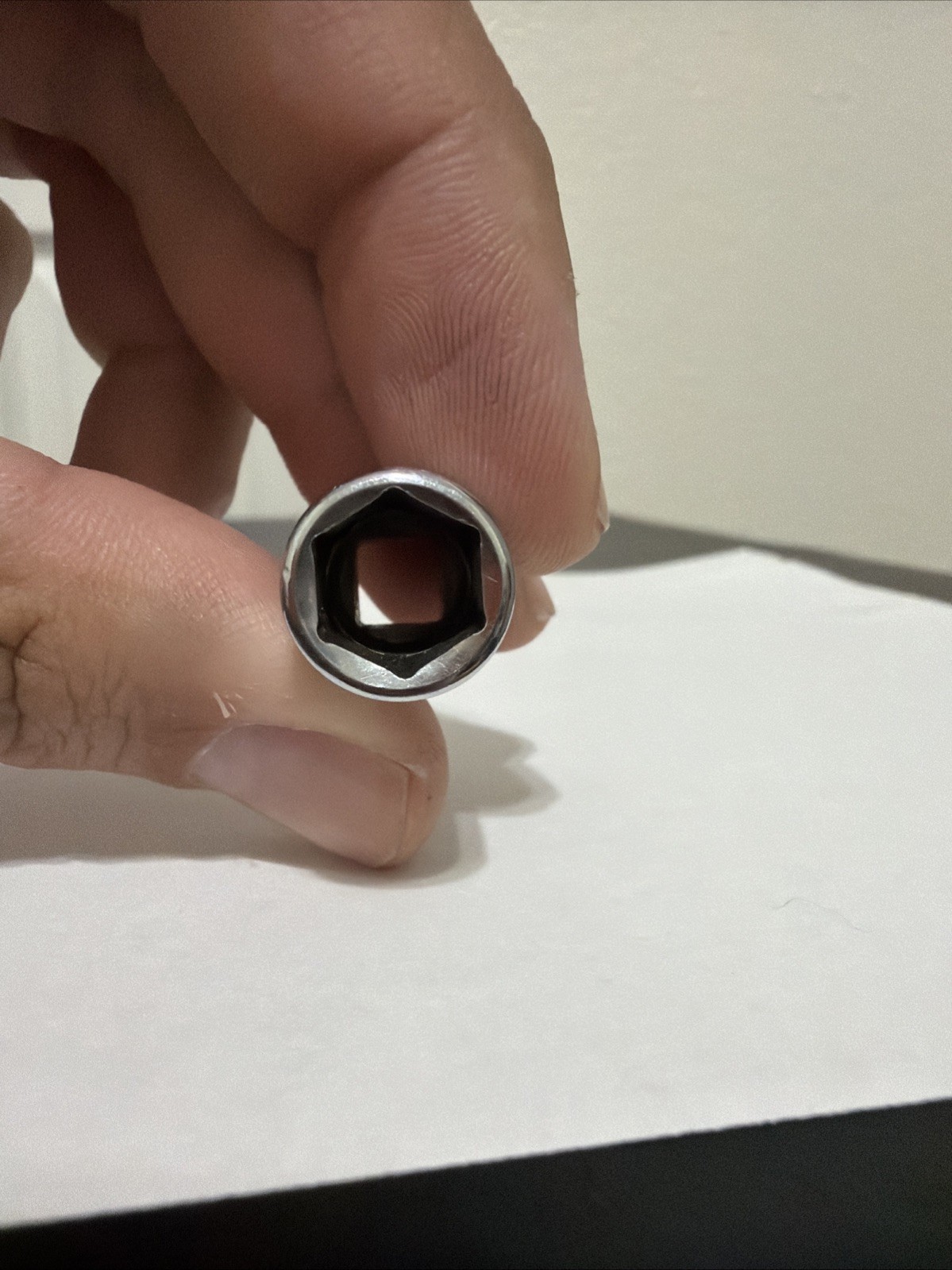 Snap On 1/4″ Drive 3/8″ 6PT SAE Shallow Chrome Socket USA TM12
