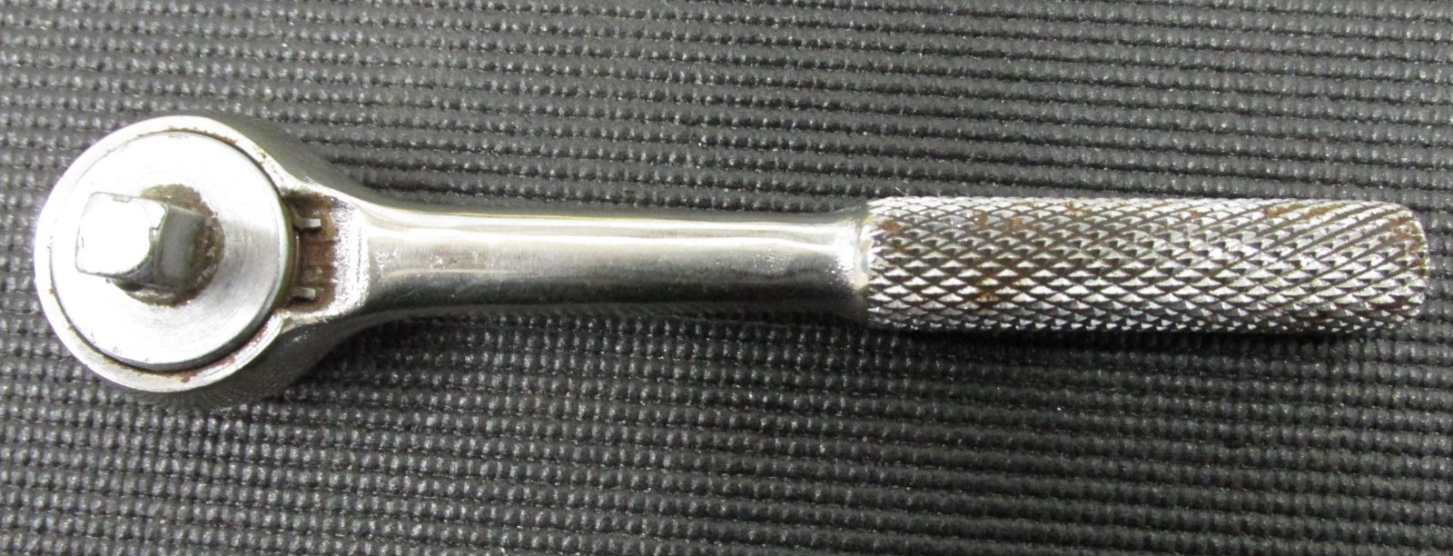 S-K Tools Chrome Ratchet 40970 USA 1/4″ Drive 4-1/2″ Knurled Handle
