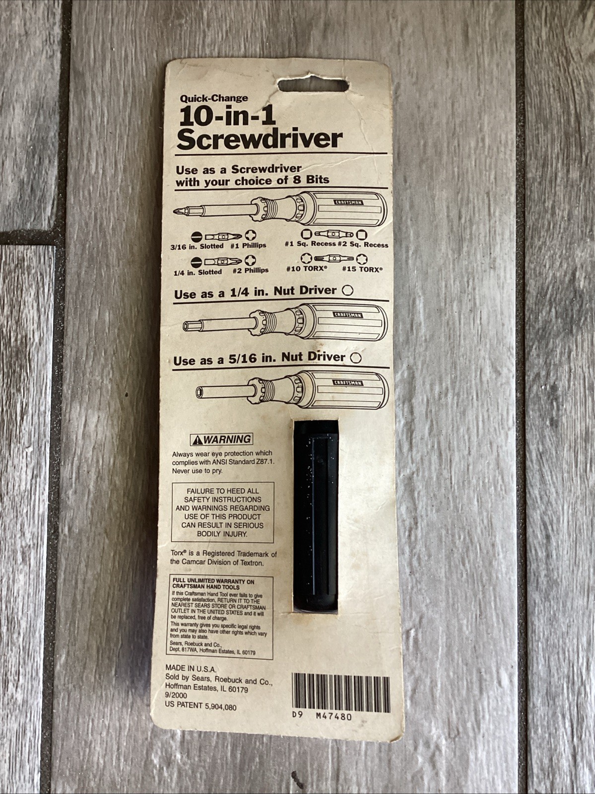 Craftsman USA 10-in-1 Screwdriver Cushion Grip Pratt Read 47480 NOS