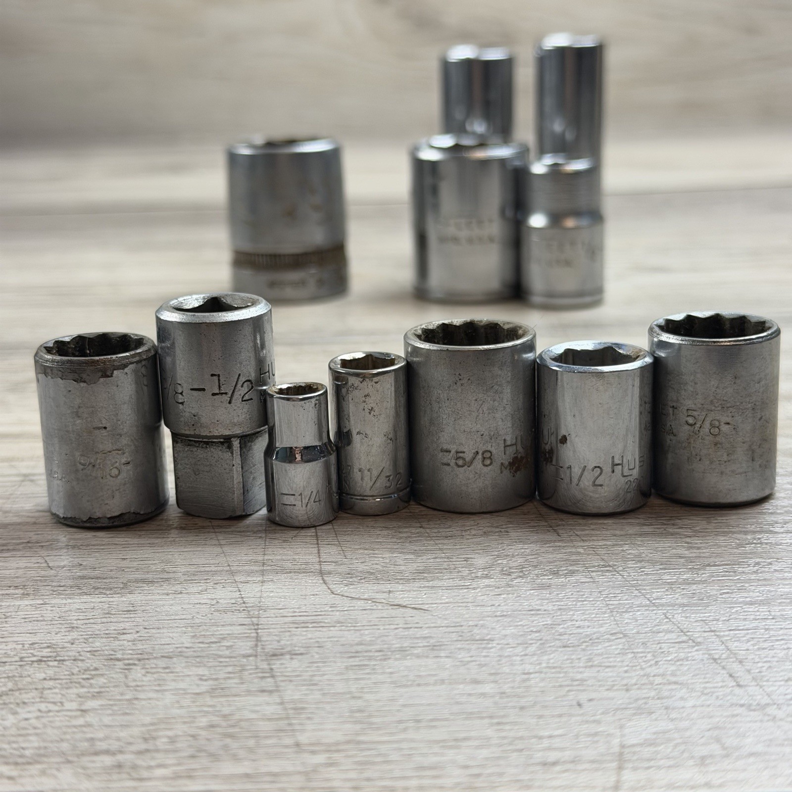 Mixed Socket Lot 25pc Multiple Sizes SAE – Industro, Husky, Fleet, Stanley