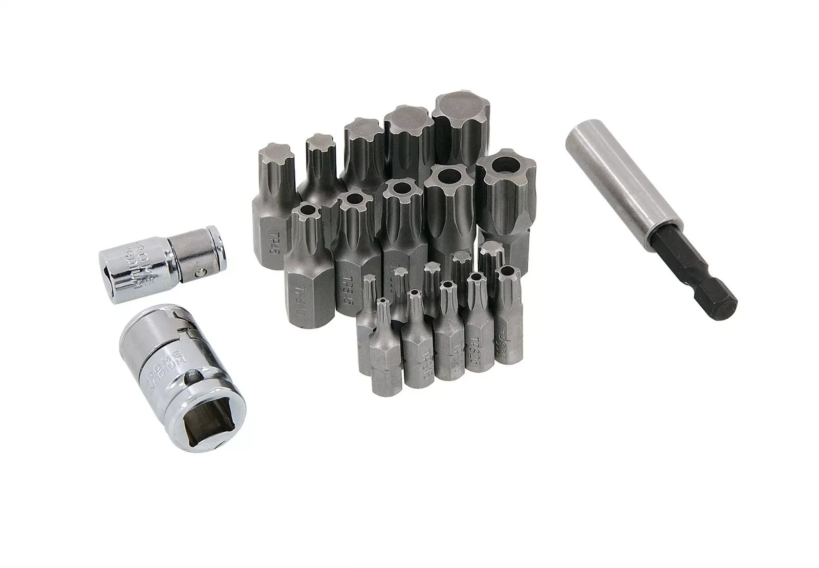 23 Piece Star Torx Plus Security Bit Set – Tp10 To Tp60 & Tps10 To Tps60