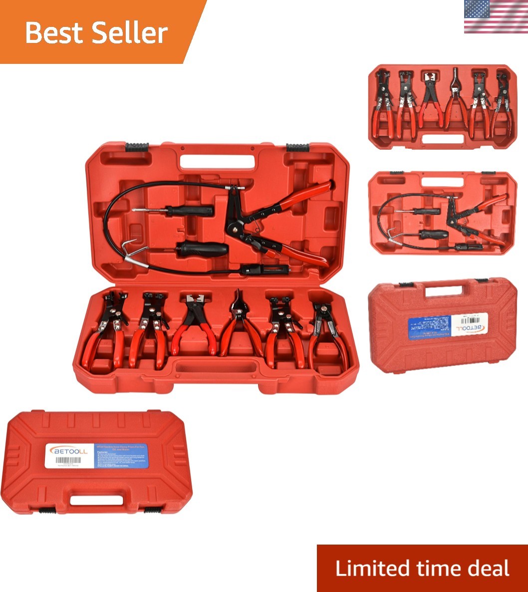 Durable 9pc Hose Clamp Pliers for Plumbing & Automotive – Lightweight & Easy Use