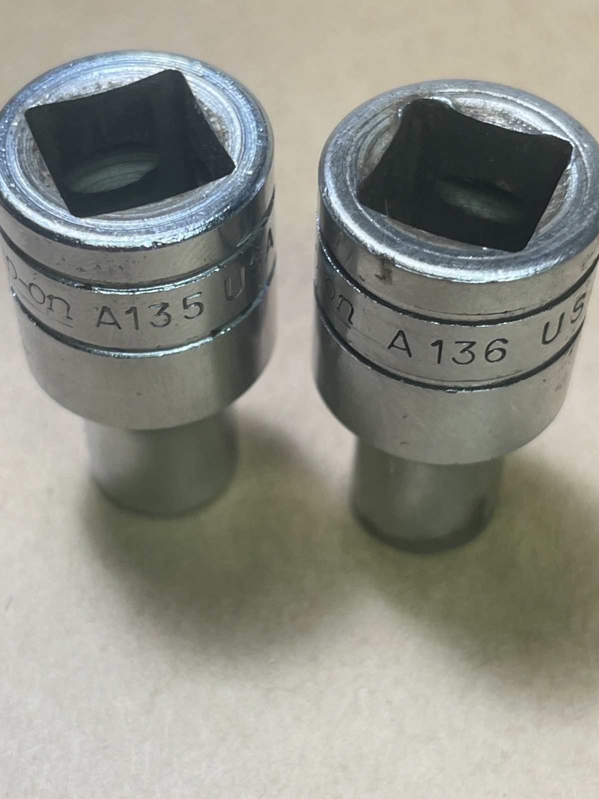 Snap-on 1/2 Drive Shock Absorber Sockets A135 & A136