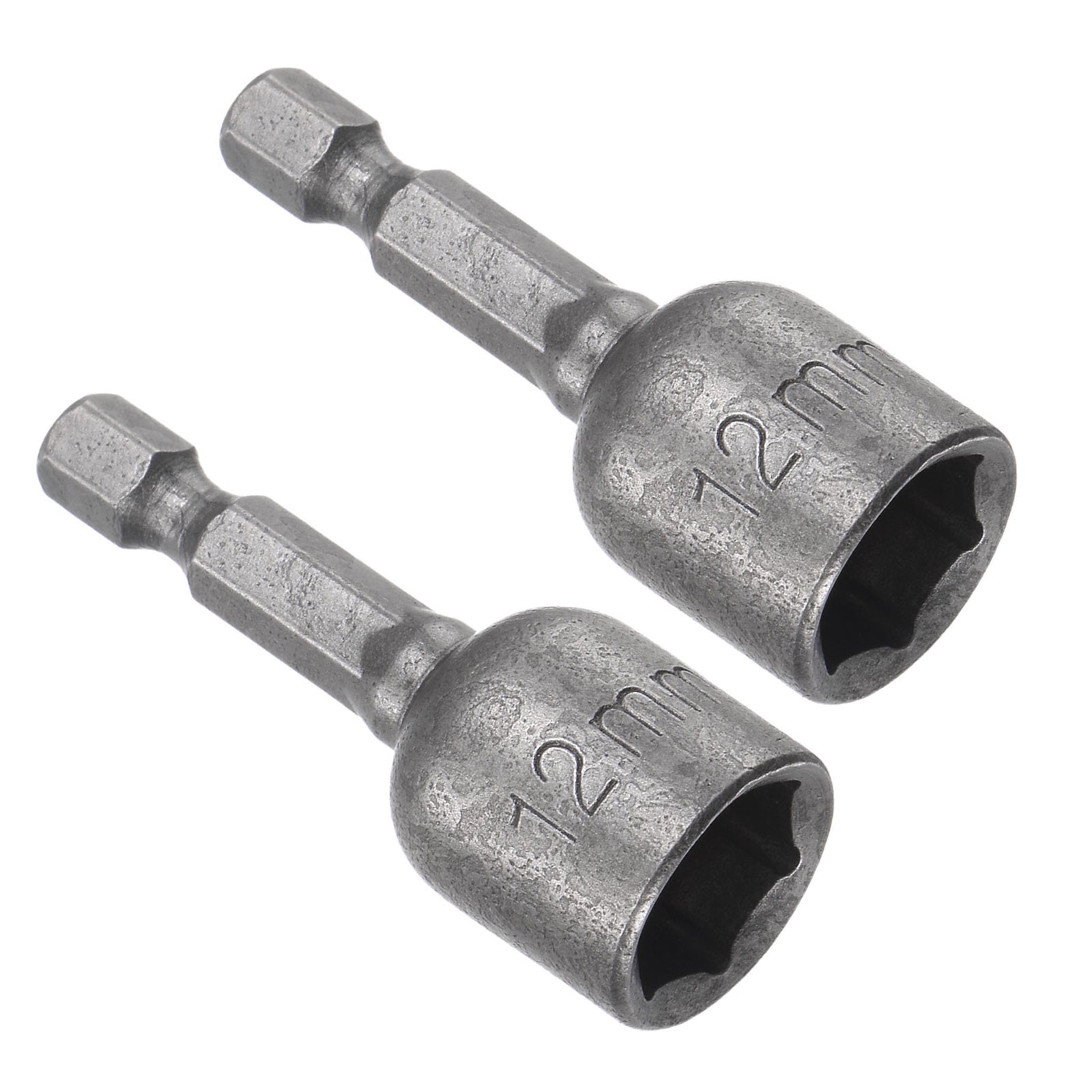 2pcs 1/4″ Hex Quick Change 12mm Magnetic Hollow Shaft Nut Setter 48mm