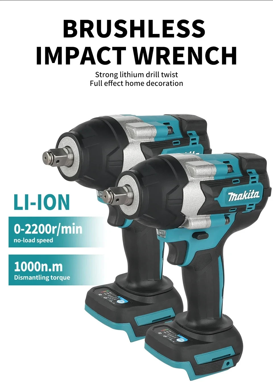 Makita DTW700 18V Brushless Impact Wrench Cordless Drill Screwdriver Body Only