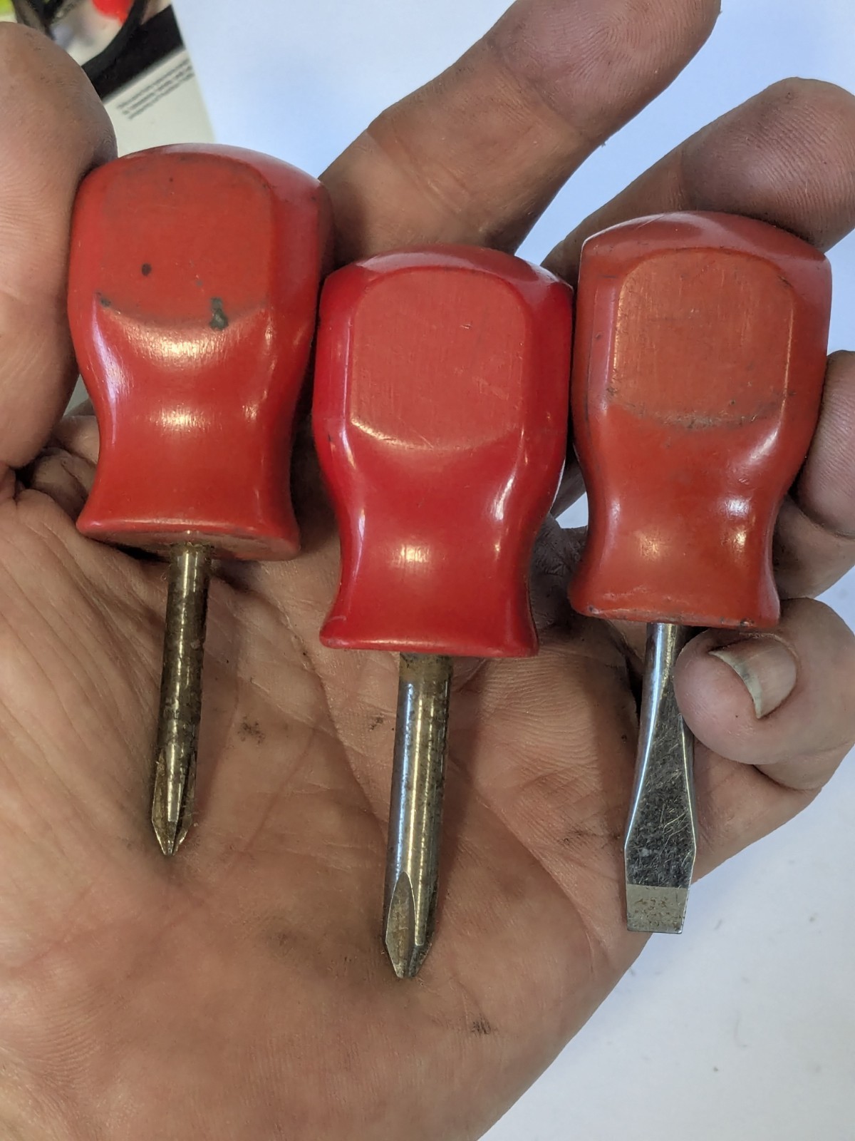 Mac Tools Stubby Screwdriver Set Flat Head, Phillips Orange PNR2SA, P211A, P212A