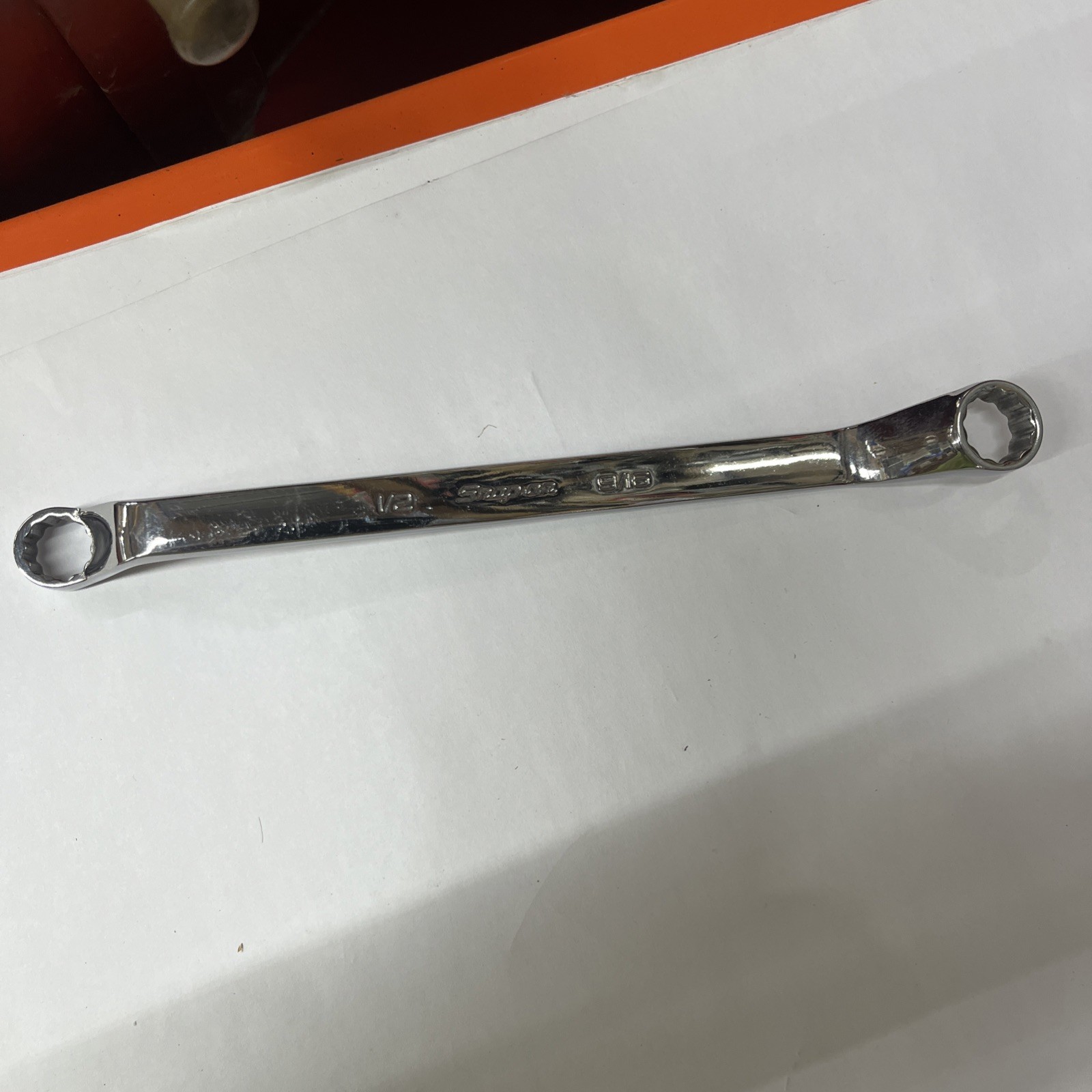 SNAP ON X01618 1/2″ X 9/16″ 12 POINT BOX END WRENCH 60° OFFSET BIN FREE SHIPPING