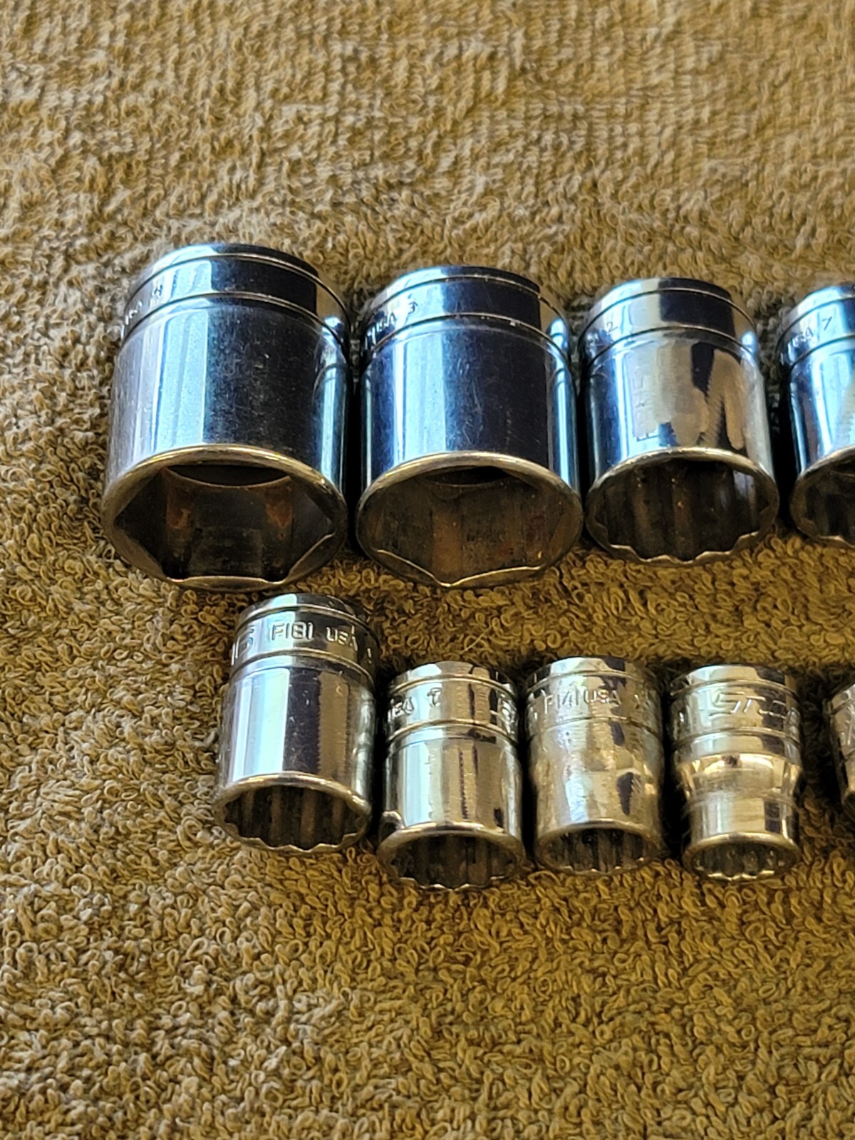 11 Snap-on F301 241 181 Socket Set 3/8″ Drive Sae 15/16 7/8 3/4 5/8 1/2 5/16 1/4