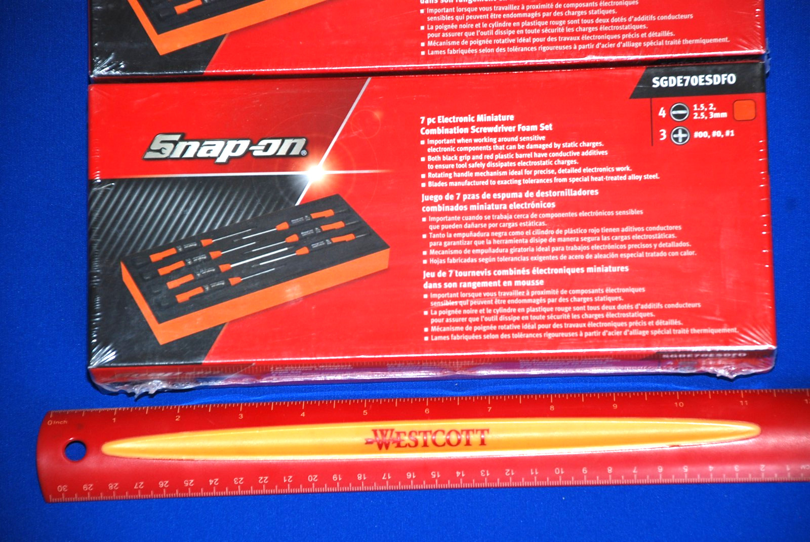 Snap-on NEW 21 Piece Orange PRO-FI Electronic Mini Hex, Screwdriver & TORX Set