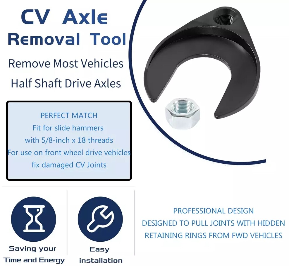CV Joint Puller Slide Hammer Adapter Front Wheel Drive Axle Removal Tool -1040