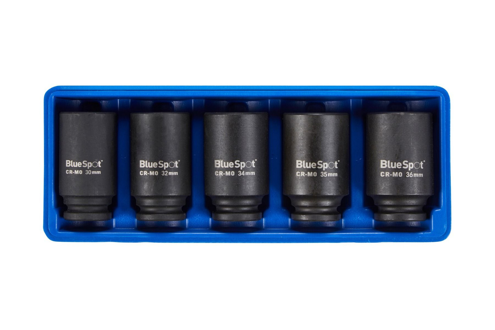 Blue Spot Tools 5 Piece 1/2 Drive Metric Impact Hub Socket Set 30mm – 36mm +PP