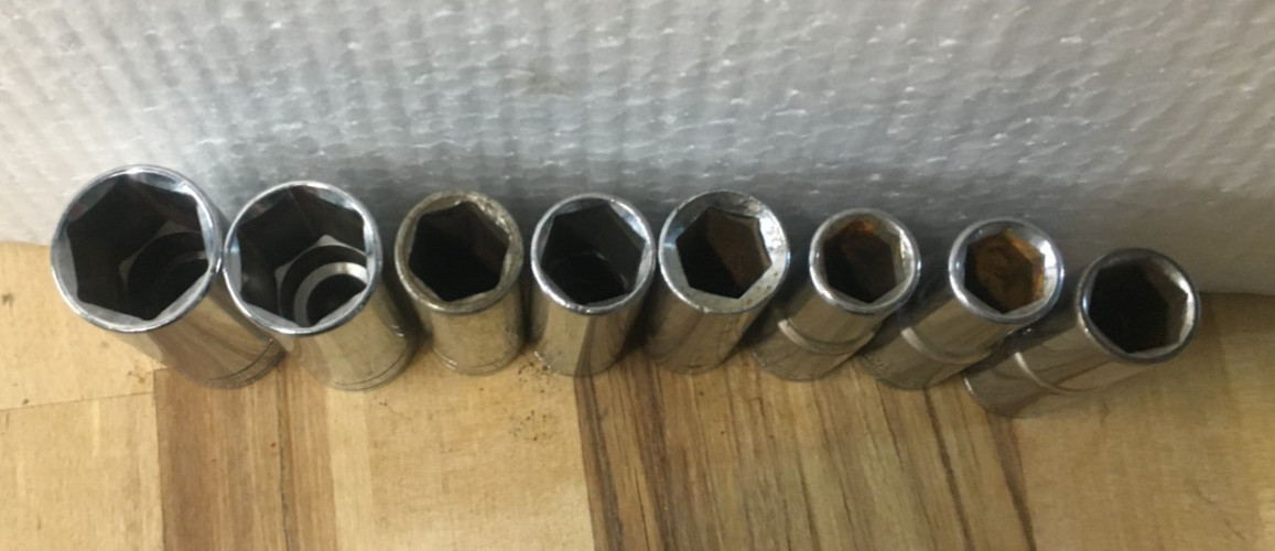 Lot Of 8 Deep Sockets 1/2″ Drive 3 PT, 4 PM AND 1 UNBRANDED