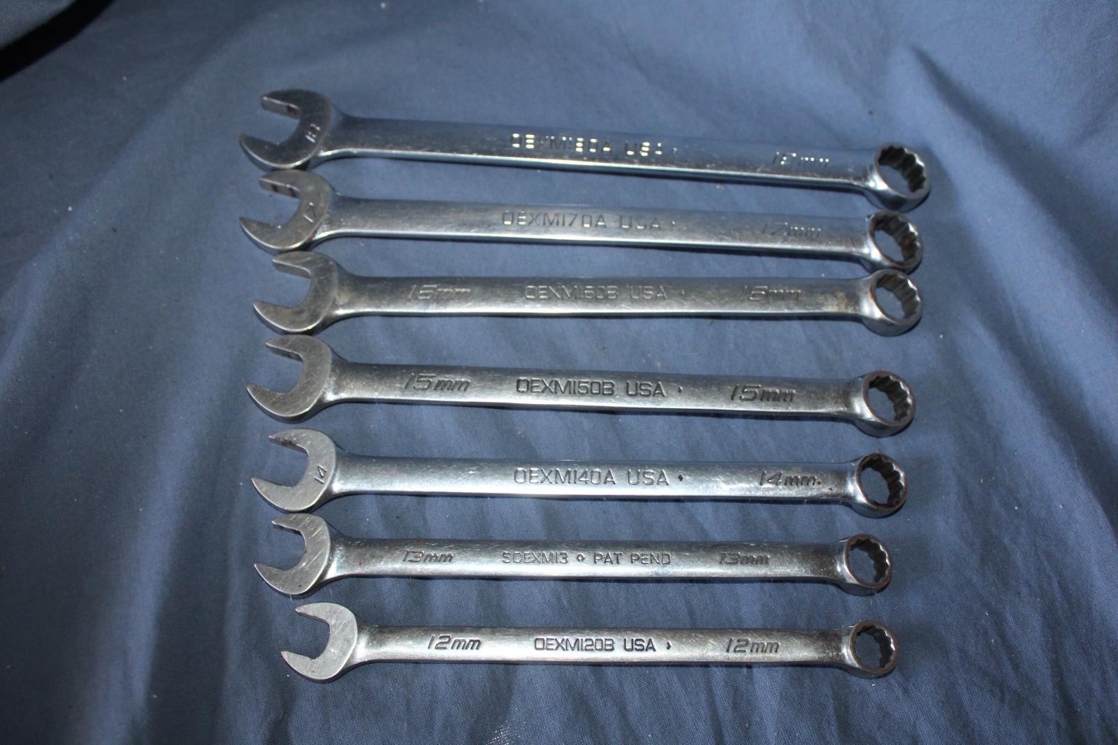 Snap-on 7 Pc Metric Combination Wrench Set 12mm – 18mm 12-Point Flank Drive