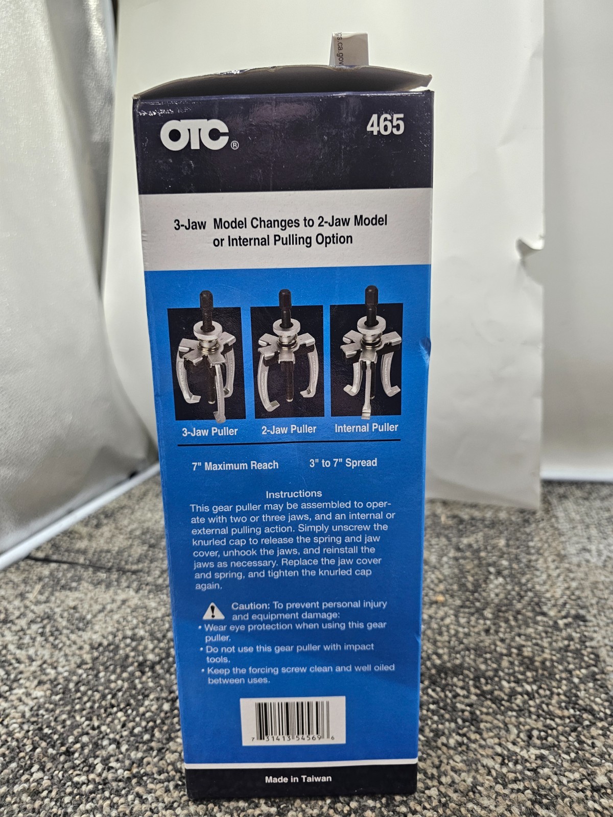 OTC 465 5-Ton GripLock Puller – 3-in-1 Gear Puller, 5-1/2″ Maximum Reach