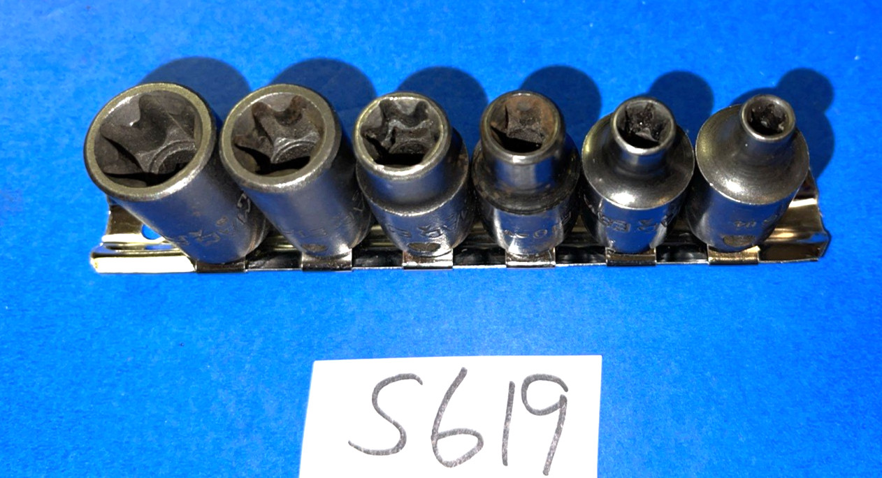 MAC TOOLS 6 PIECE 3/8 DRIVE INSIDE TORX SOCKET DRIVER SET E6-E16