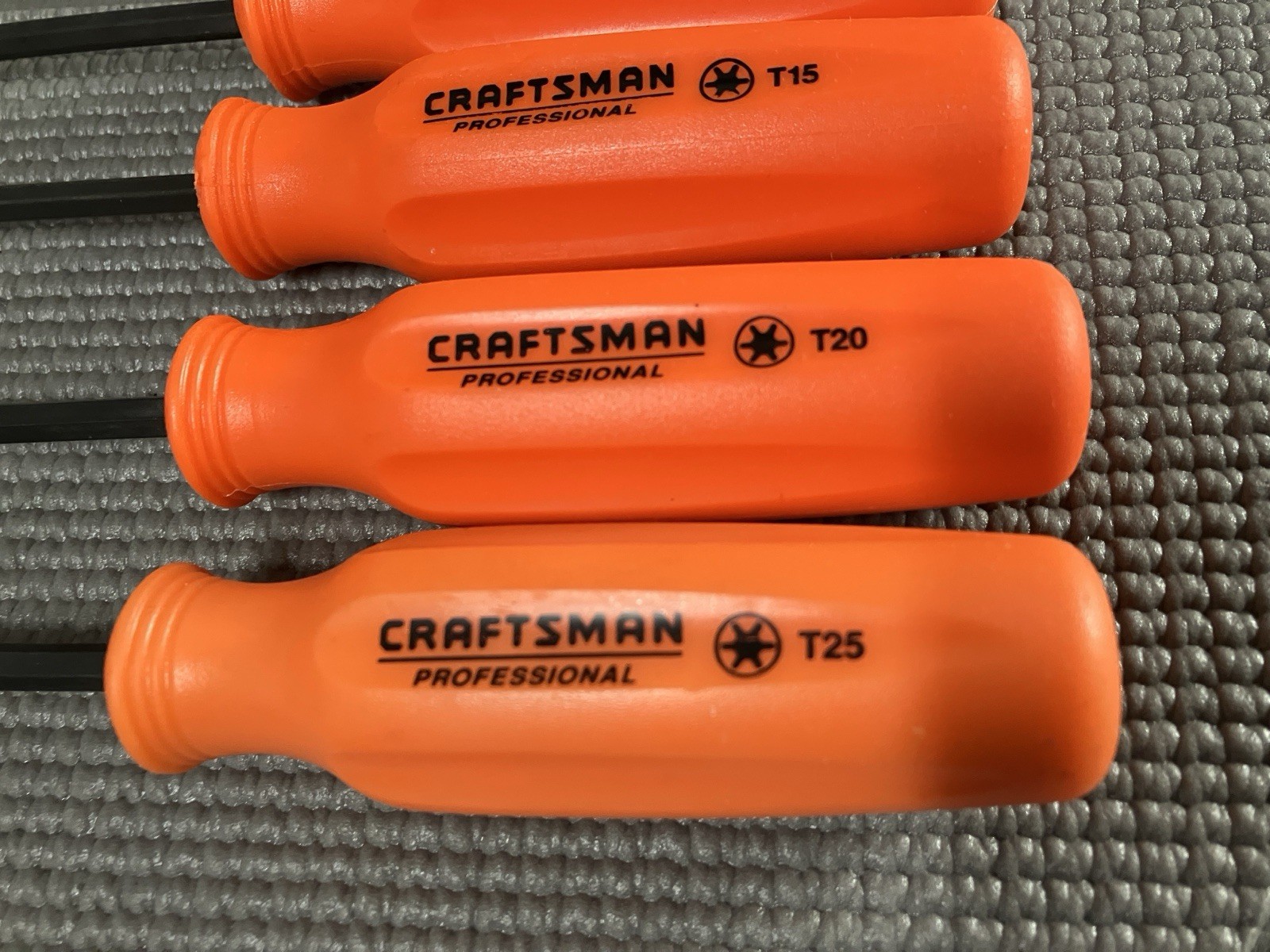 NOS Orange Craftsman Professional 4pc Torx Screwdrivers T10 T15 T20 T25 Rare!