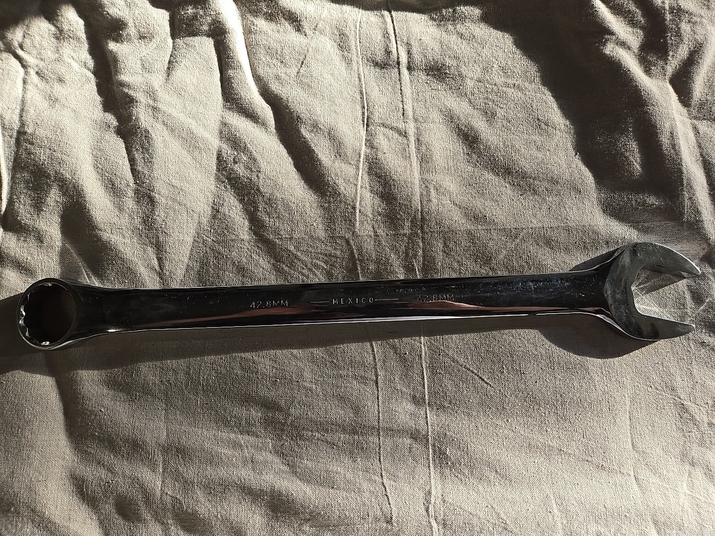 1-11/16 in. 12 Point Combination Chrome Wrench Satin Finish, by URREA