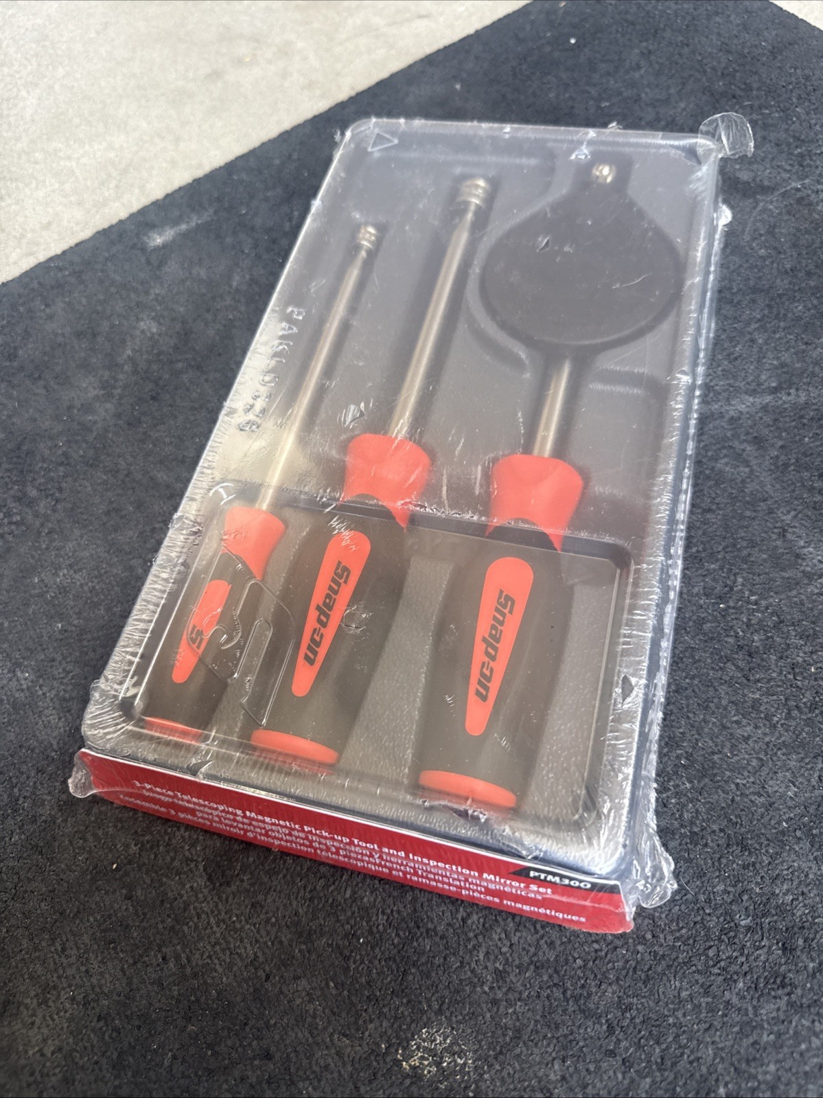 For SNAP ON Orange 3pc Soft Grip Magnetic Pickup Tool & Mirror Set PTM30o