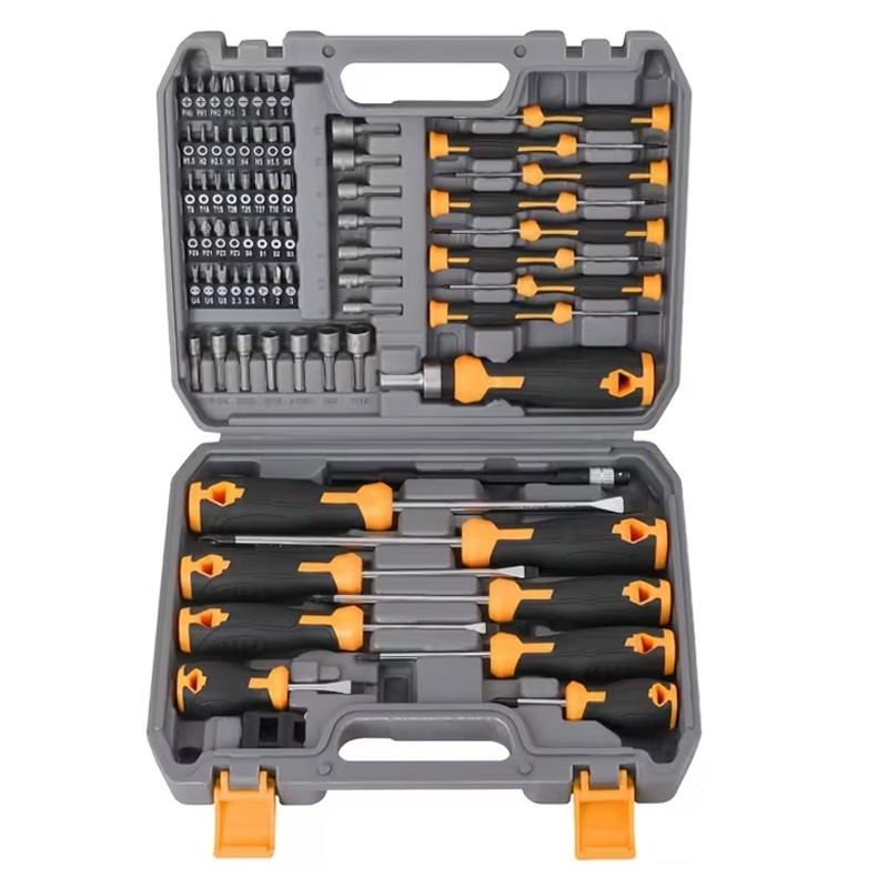 73pc Precision Magnetic Screwdriver Hex Torx Phillips Bit Set Flexible Extension