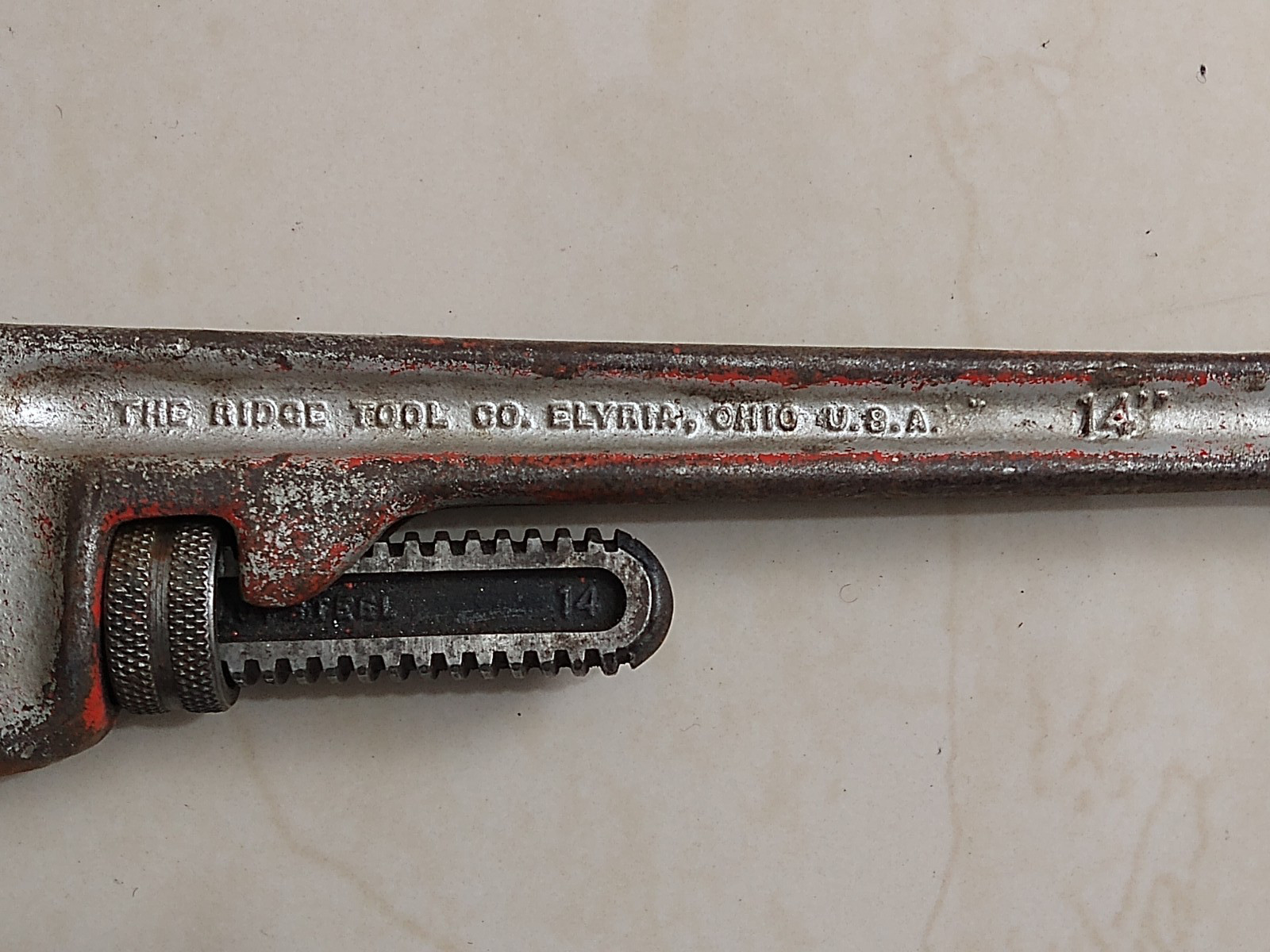 RIDGID TOOL CO. 14. 14″ MONKEY WRENCH, HEAVY DUTY, ELYRIA OHIO, USA.