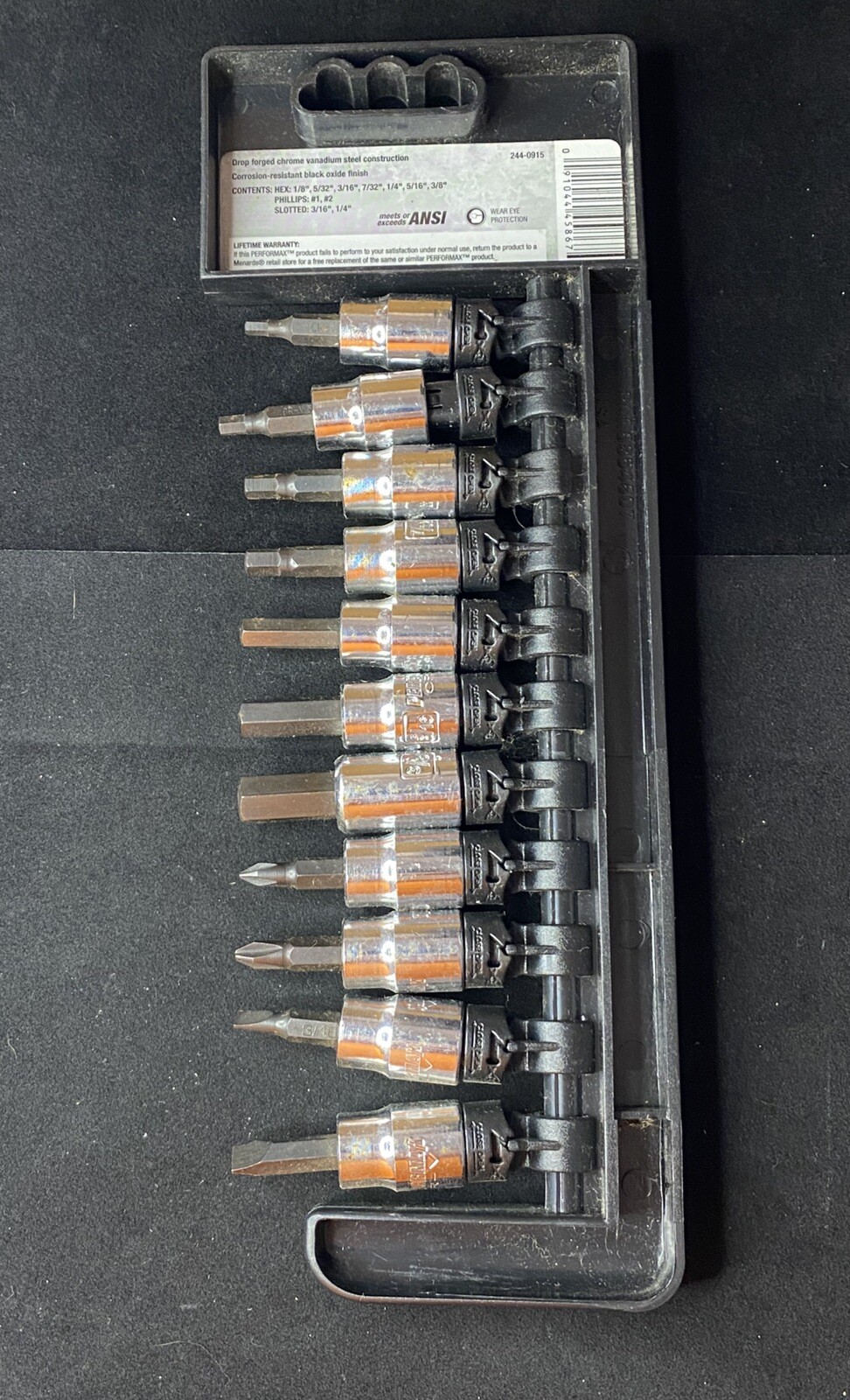 Performax 11 Piece Driver Bit Socket Set Free Shipping