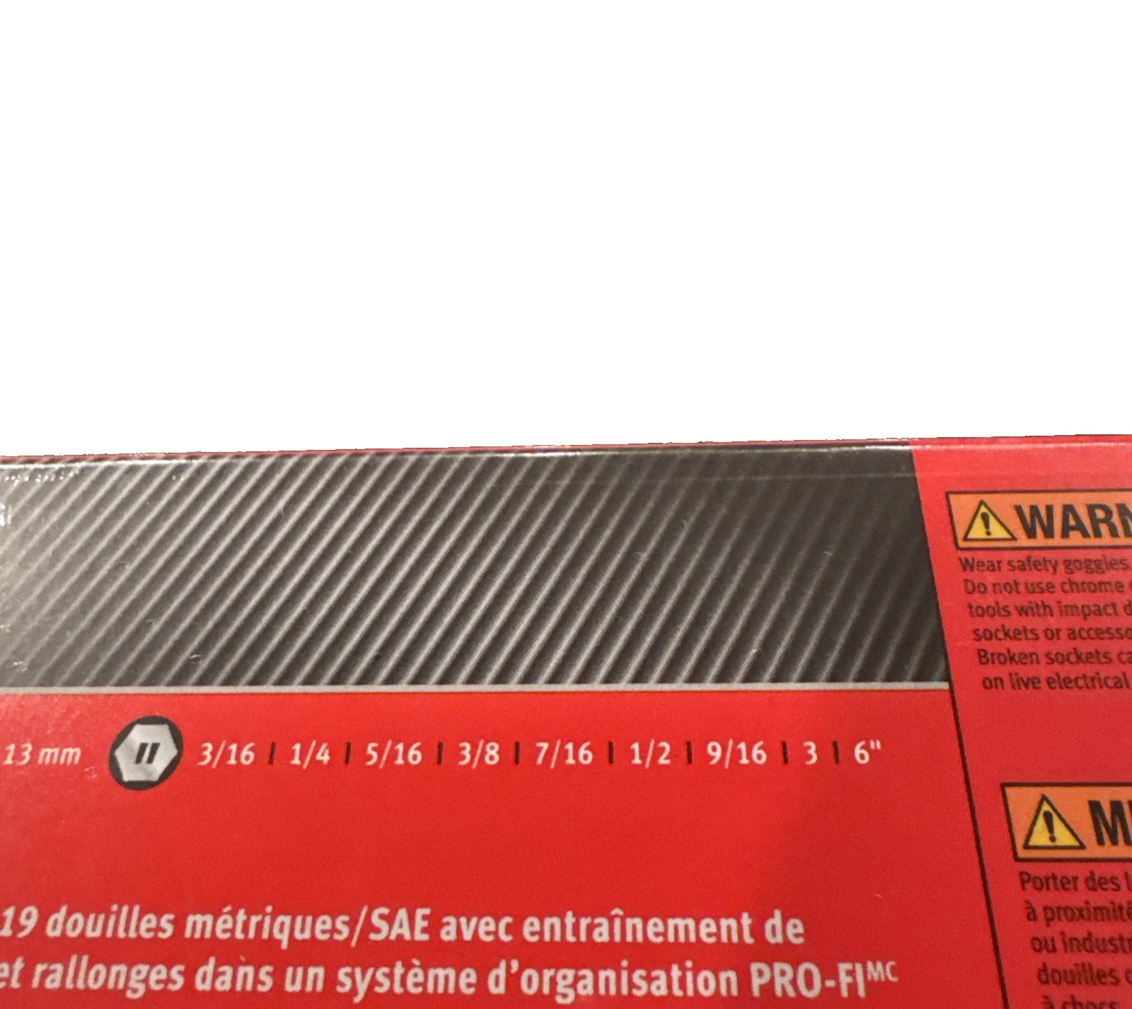 Snap-on 19pc 1/4”dr metric/sae power socket & extension foam set 119ntmle NEW