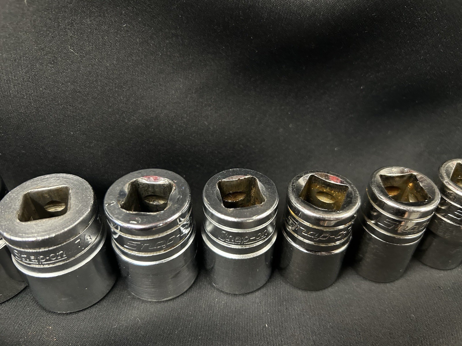Snap on 13 pc1/2″ Drive 6-Point SAE Flank Drive Shallow Socket Set 1 1/4″ – 3/8″