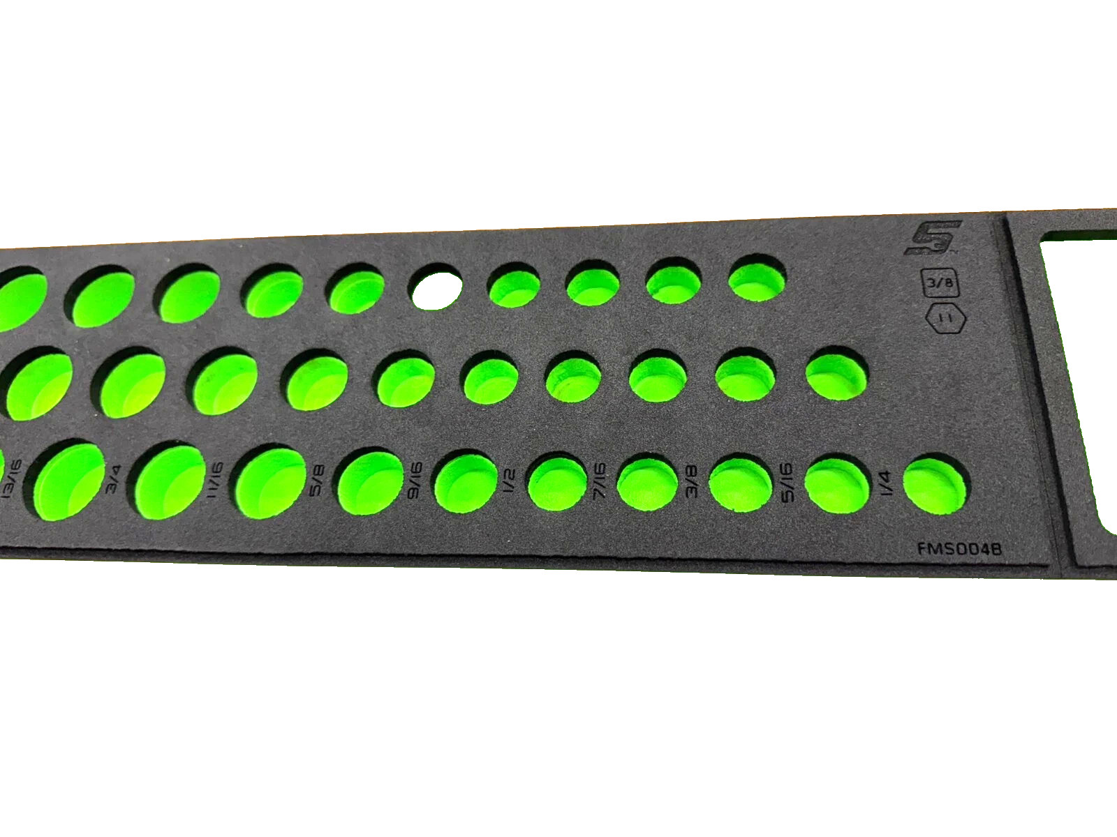 Snap-on Tools GREEN FOAM ORGANIZER for 39pc 3/8″ Drive SAE Socket Set FMS004BG