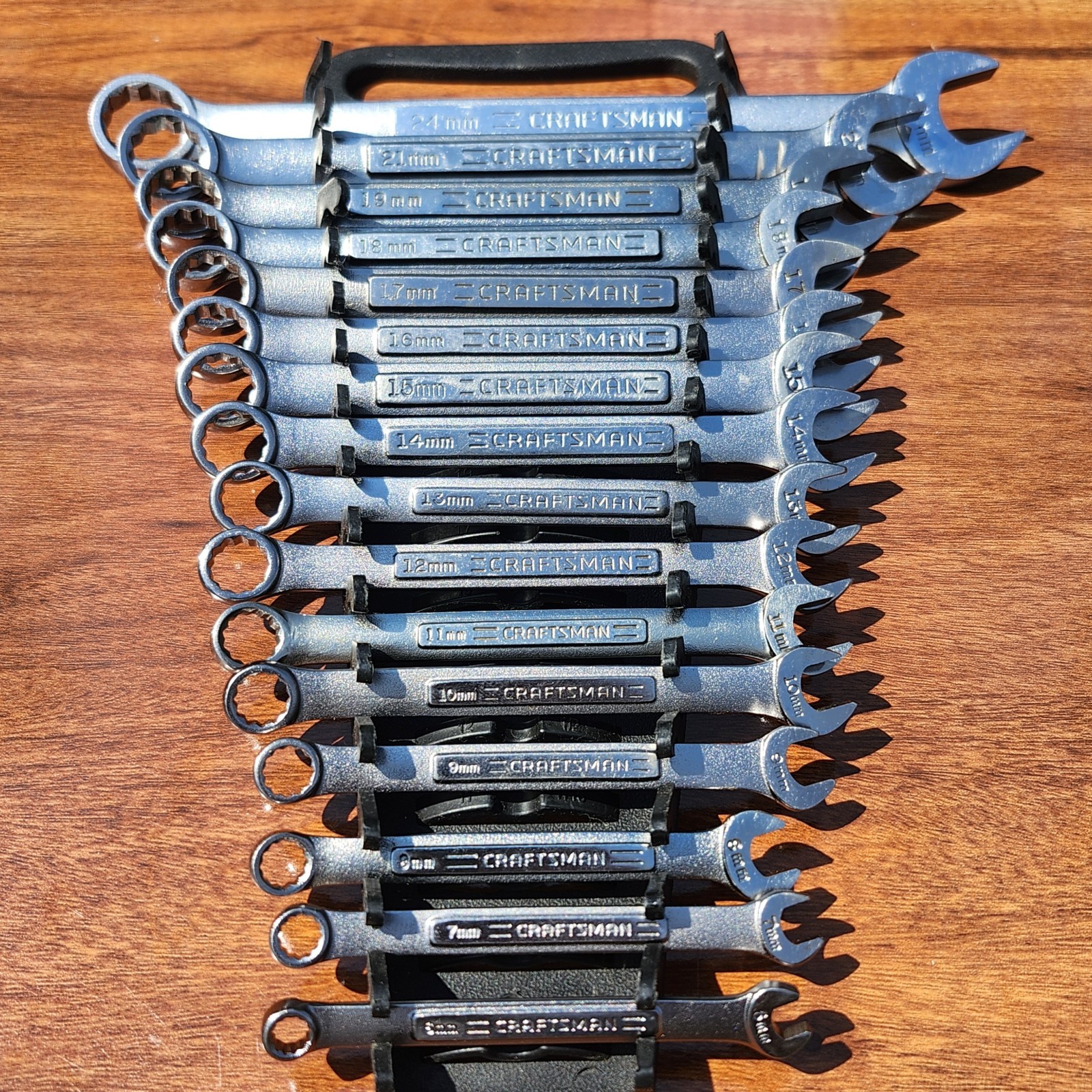 Vintage Craftsman Metric Combination Wrench Set 6-24mm 16 Pcs. VA, V Series USA
