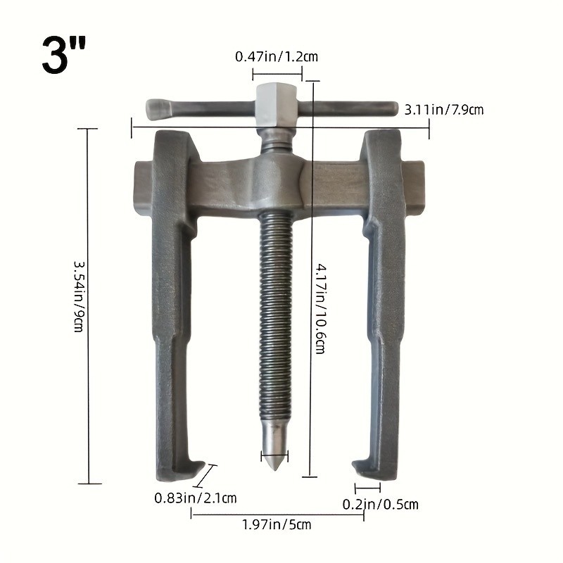 3 in Industrial Two-Jaw Puller – Bearing & Gear Removal for Mechanical Repairs