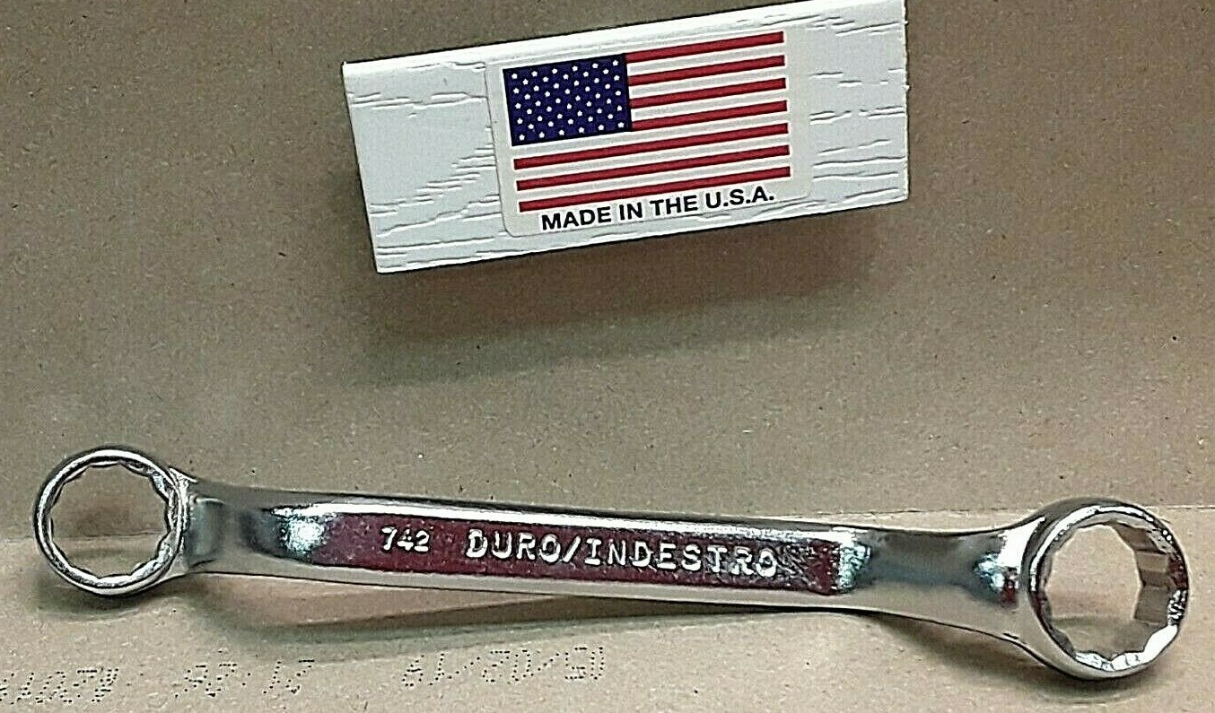 Duro Indestro No. 742 1/2″ x 9/16″ Shorty Off Set Boxed End Wrench NOS USA