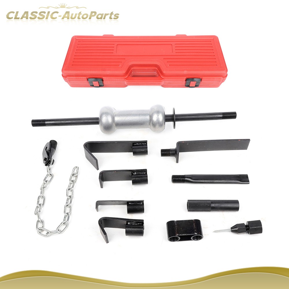 13PC Heavy Duty Dent Puller w/10lbs Slide Hammer Auto Body Truck Repair Tool Kit