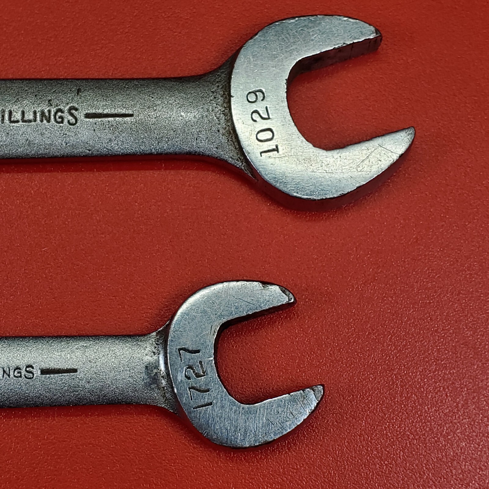 Billings SAE Open End Wrenches 9/16 x 5/8″ 1727 11/16×25/32″ 1029 Lot of (2) VTG