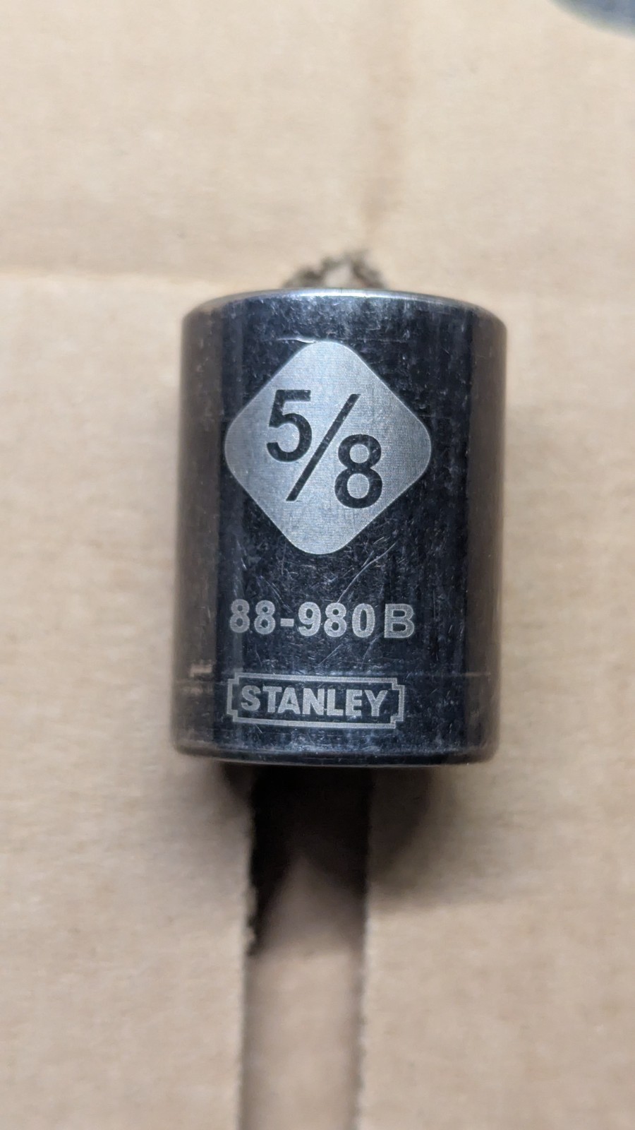 Stanley 5/8″ x 3/8″  Standard Socket 88-980B 6 Pt Black Chrome