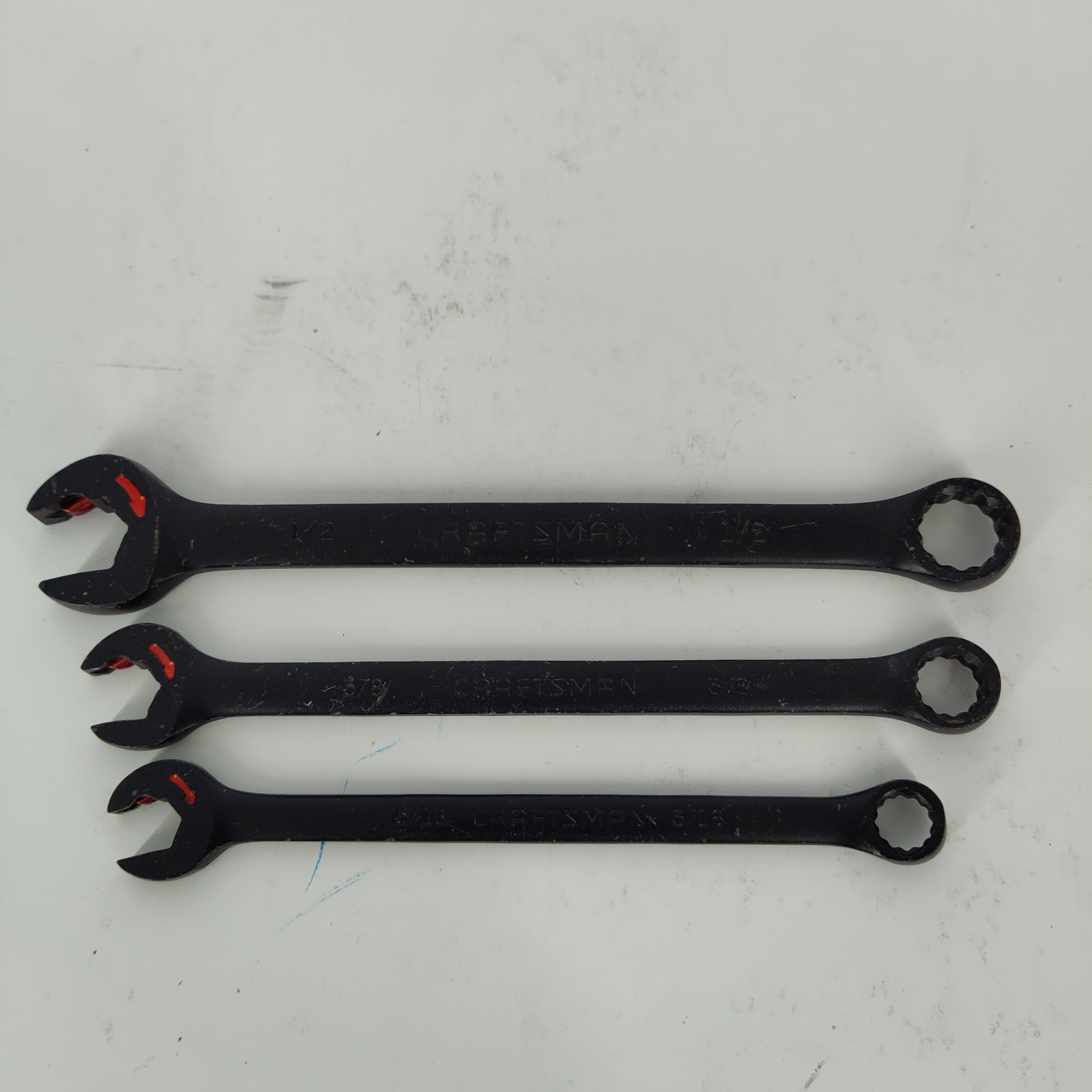 3X Craftsman Black Oxide Combination SAE Speed Wrench Set D-AD Open Box