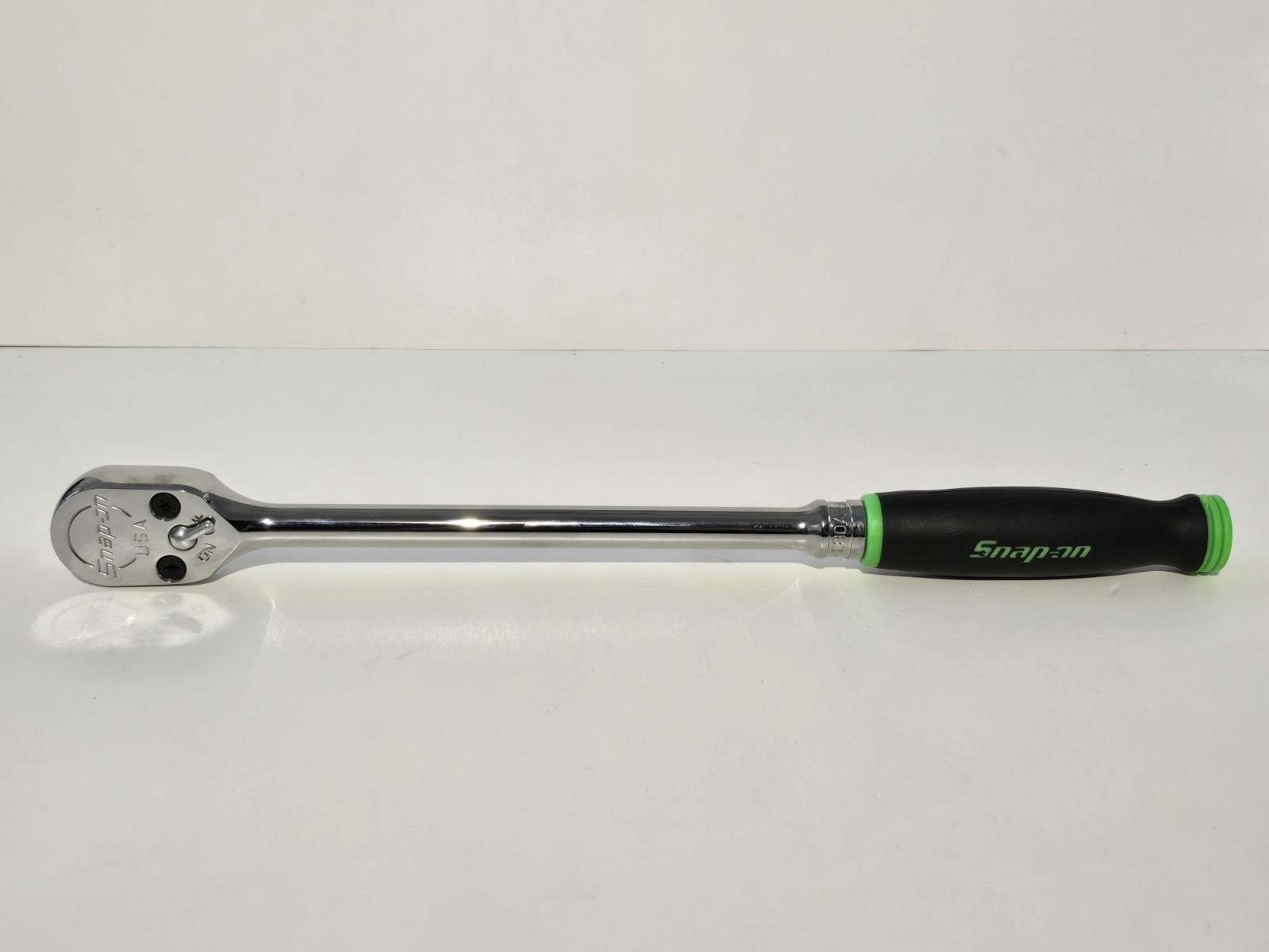 NEW 🇺🇸 Snap-on Tools USA Green 1/2″ Drive Soft Grip Ratchet 15″ Long SHL80AG
