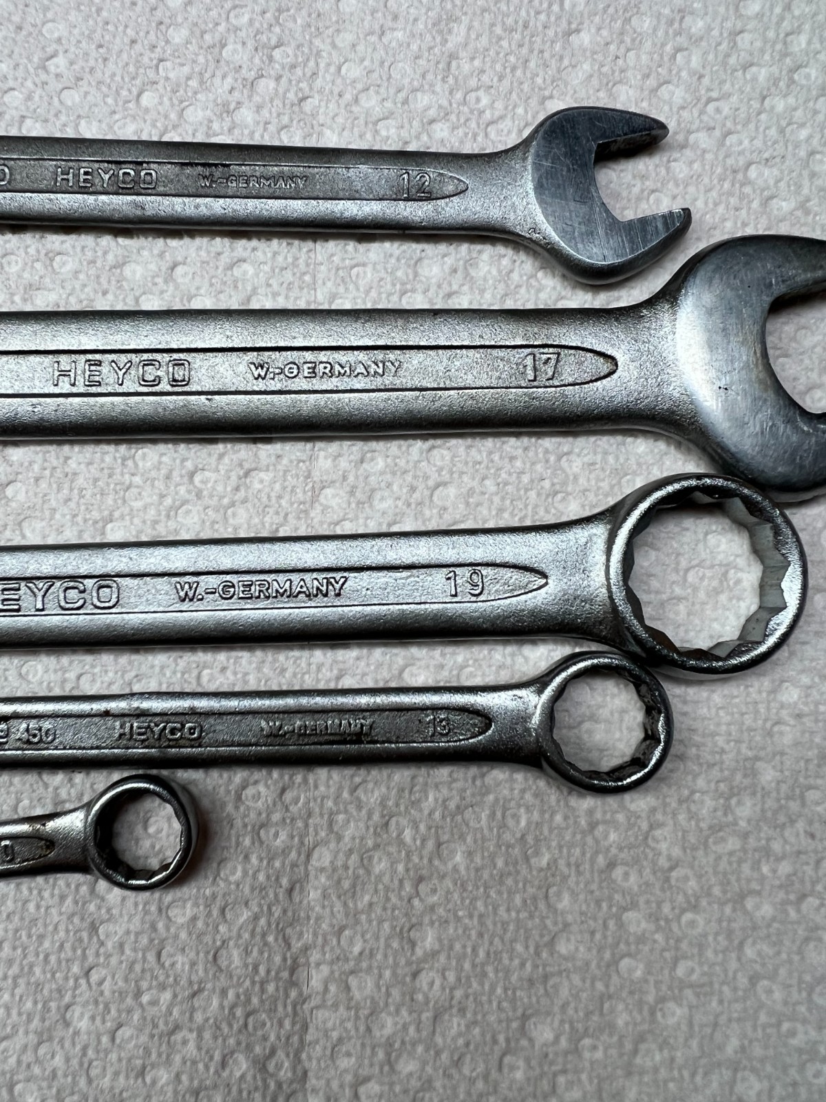 Heyco Wrenches 17/19 open ended box ended 8/10/13mm Lot of 5
