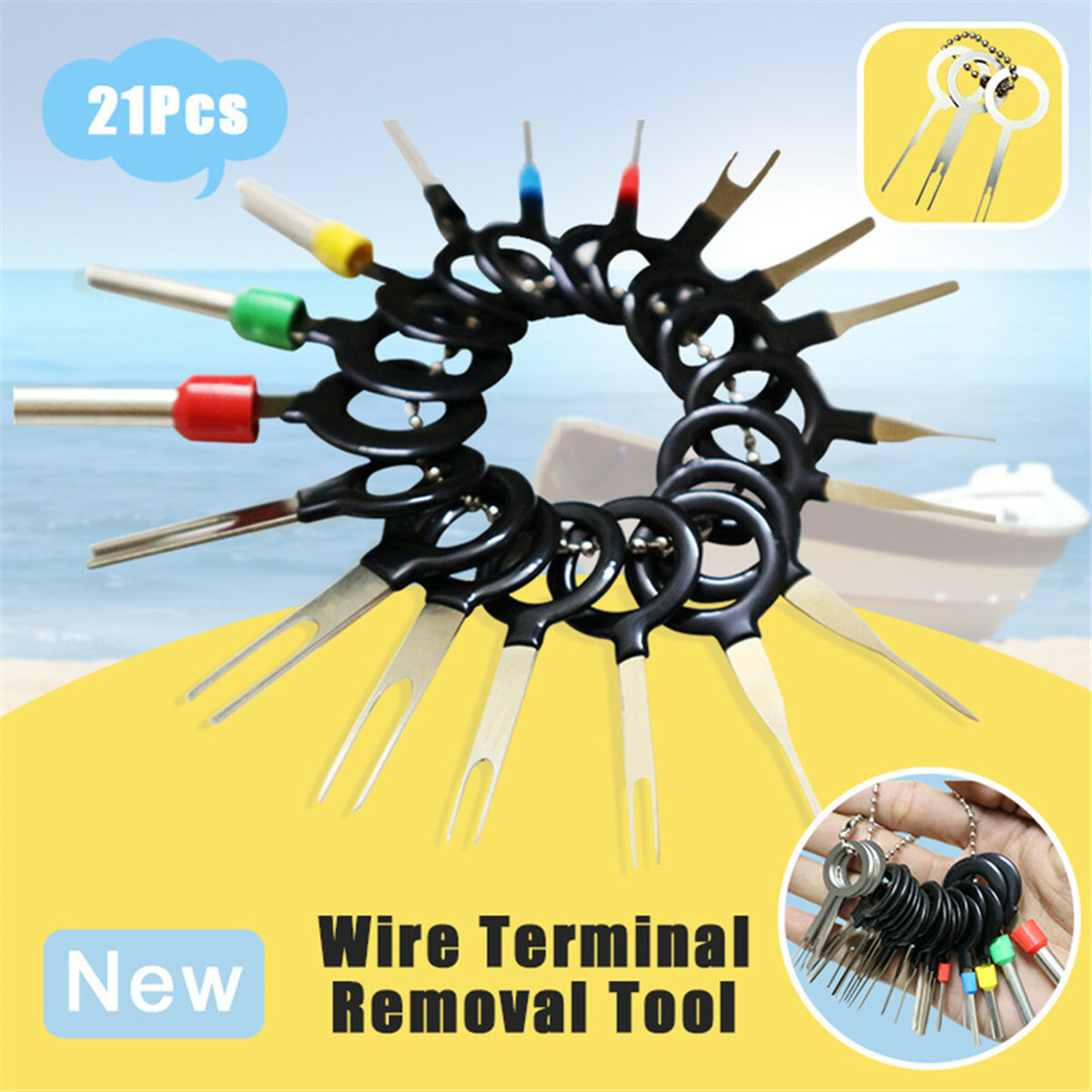 21Pcs/Set Car Terminal Removal Wiring Crimp Connector Pin Extractor Repair Tools