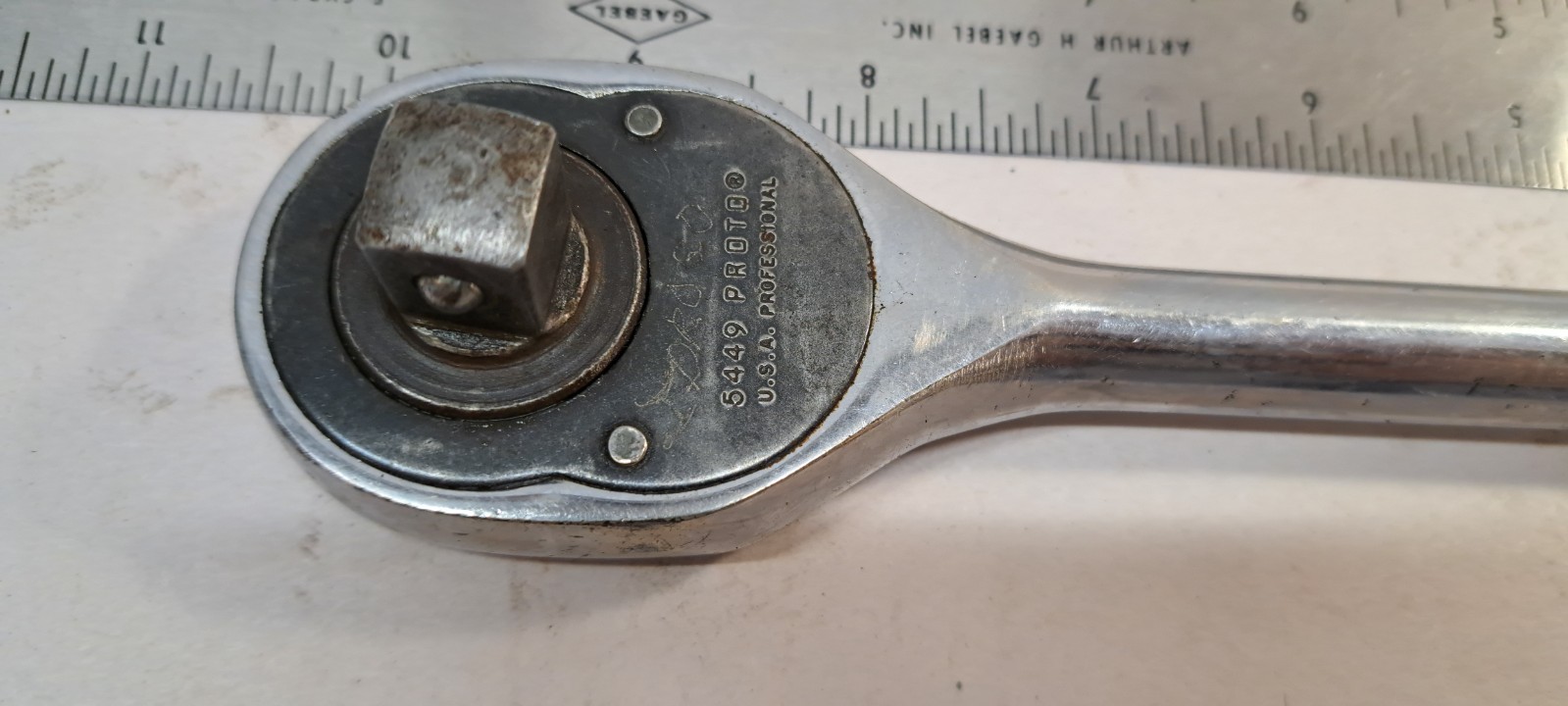NICE – Vintage Proto 1/2″ Drive Ratchet 5449 – Made in USA – FREE SHIPPING